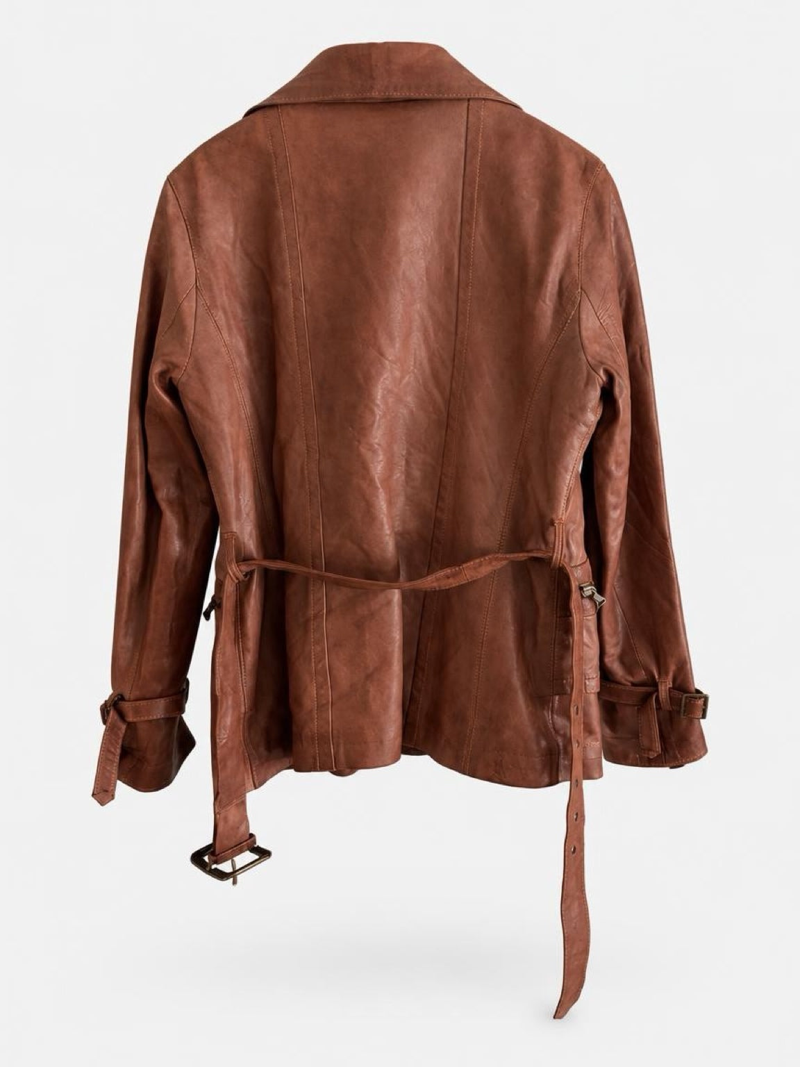 Eleon D’Eleon – Lederjacke in Cognacbraun