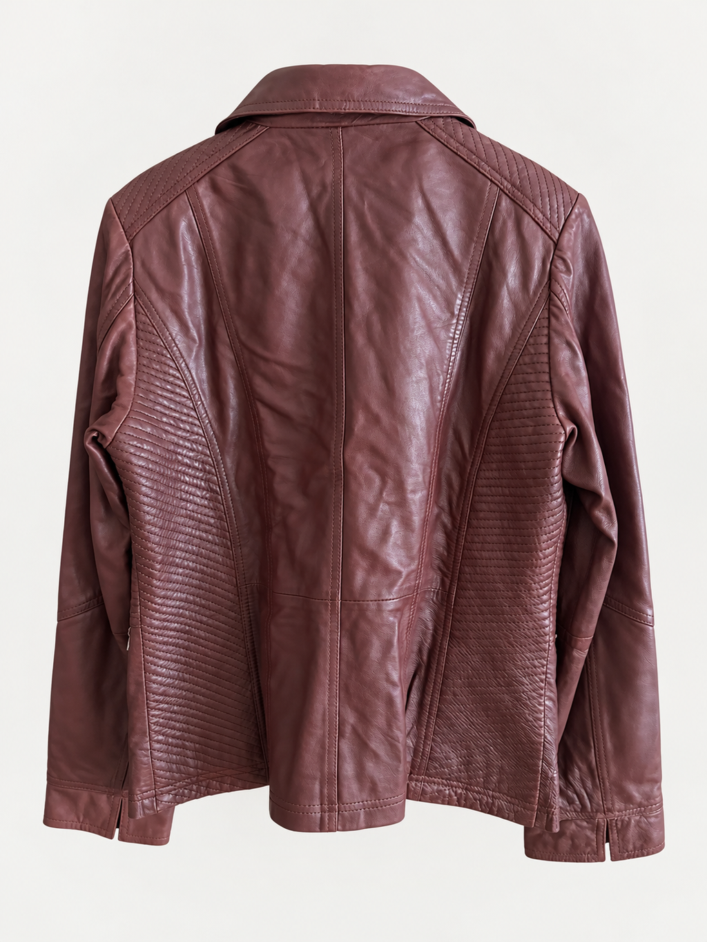 David Moore – Lederjacke in Braun, Größe 42