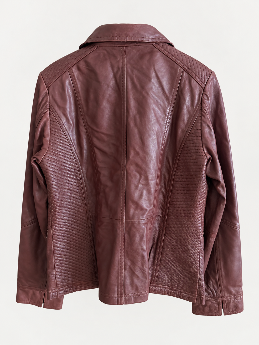 David Moore – Lederjacke in Braun, Größe 42