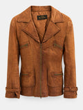 Eleon D’Eleon – Lederjacke in Cognacbraun