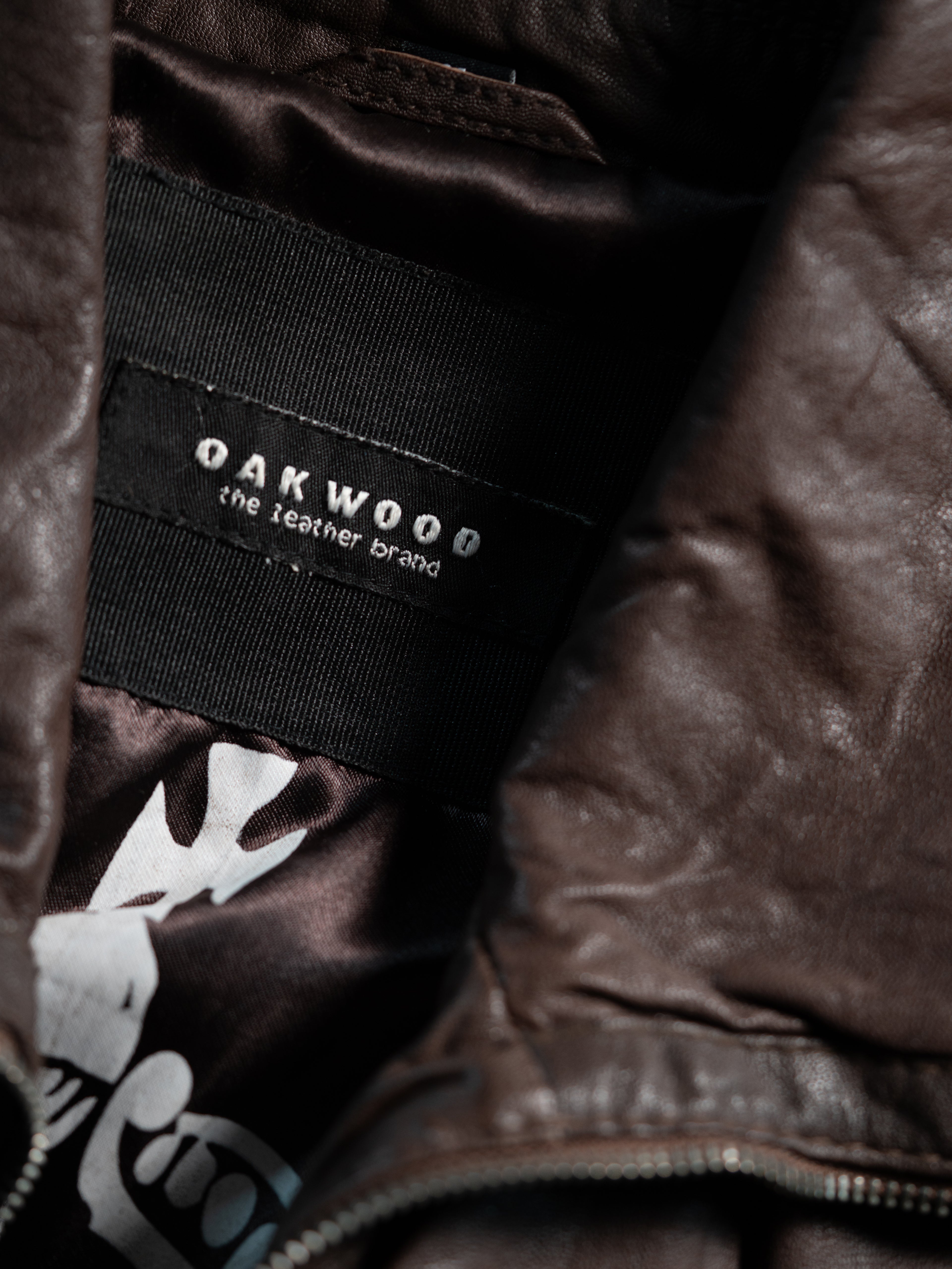 Oakwood Damen Lederjacke – Größe M – Braun