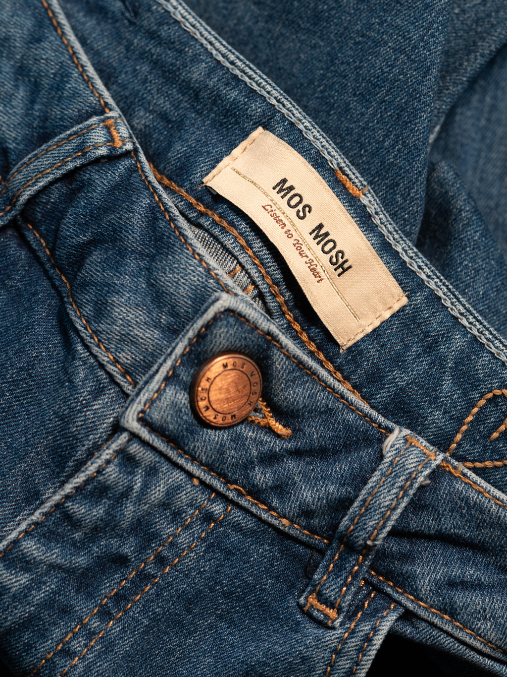 MOS MOSH Jeans in Blau – Denim mit lässiger Kante