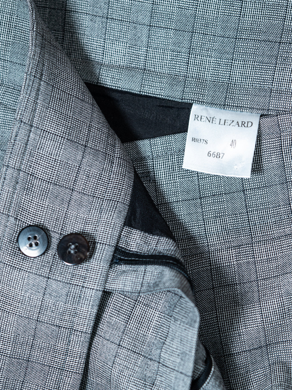 René Lezard – Eleganter karierter Midirock – Größe 40