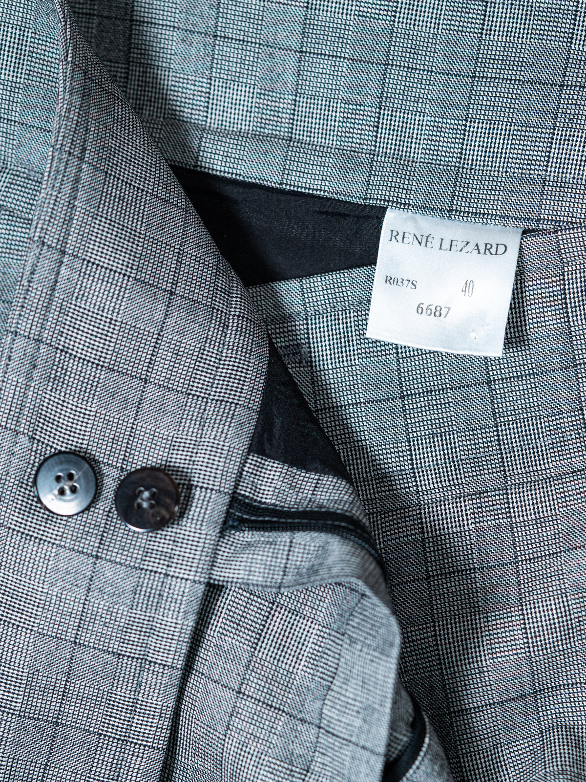 René Lezard – Eleganter karierter Midirock – Größe 40