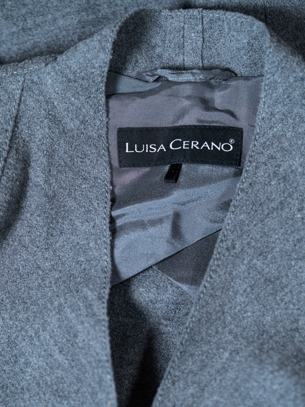 Luisa Cerano Wollmantel aus 100 % Schurwolle – Grau – Größe 38
