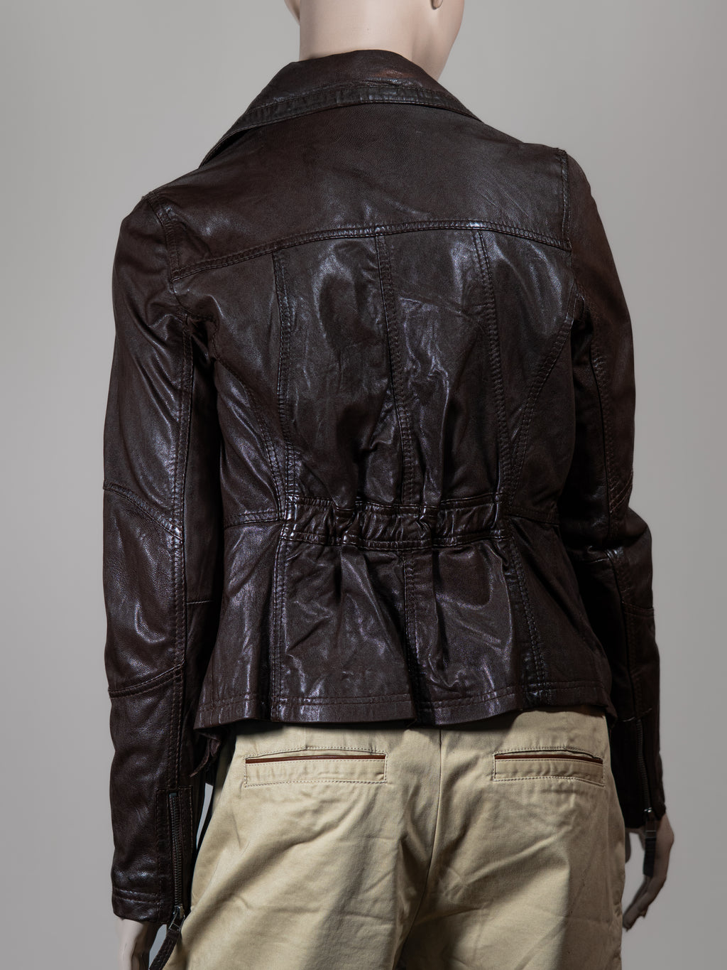Oakwood Damen Lederjacke – Größe M – Braun