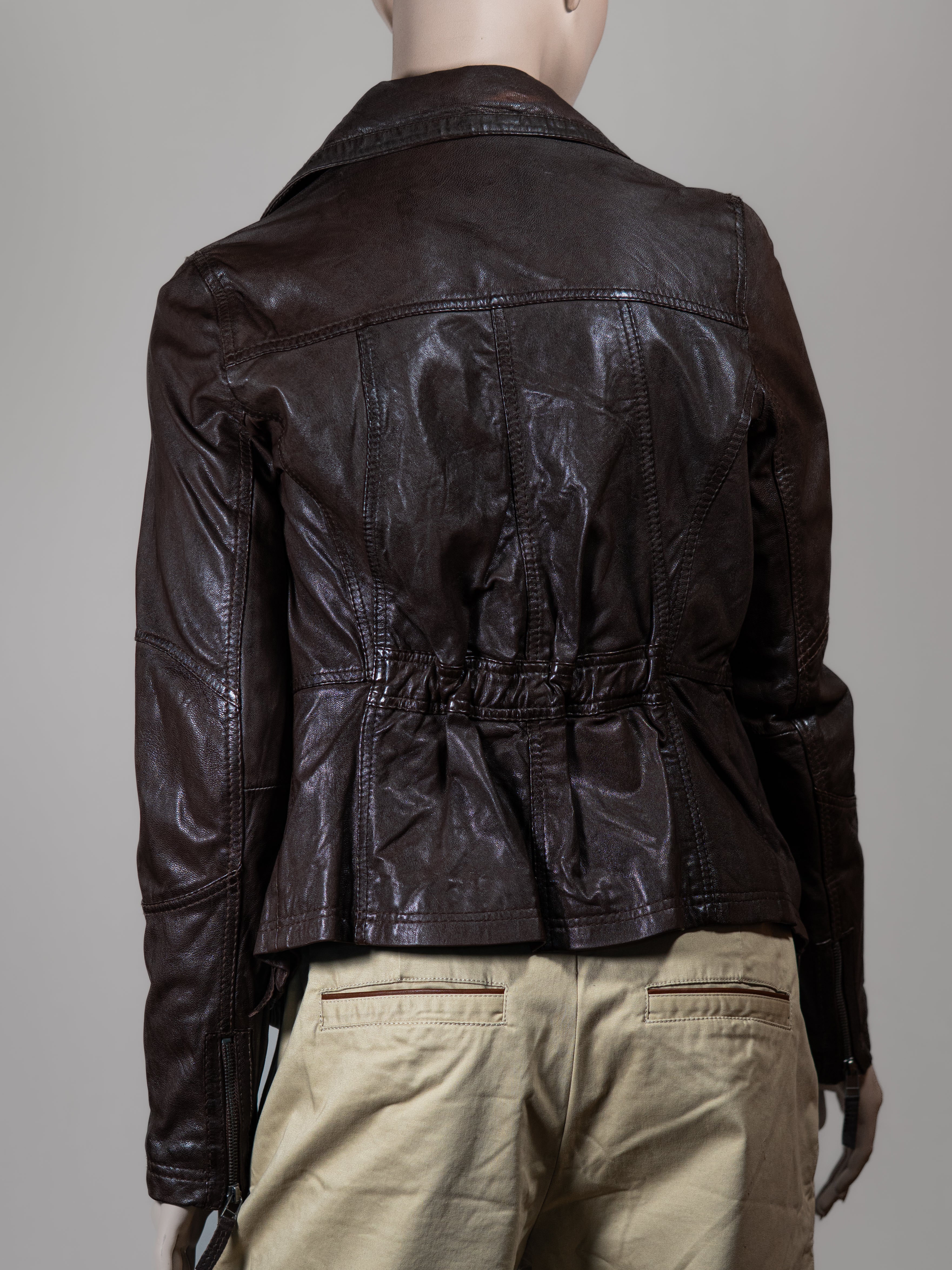Oakwood Damen Lederjacke – Größe M – Braun