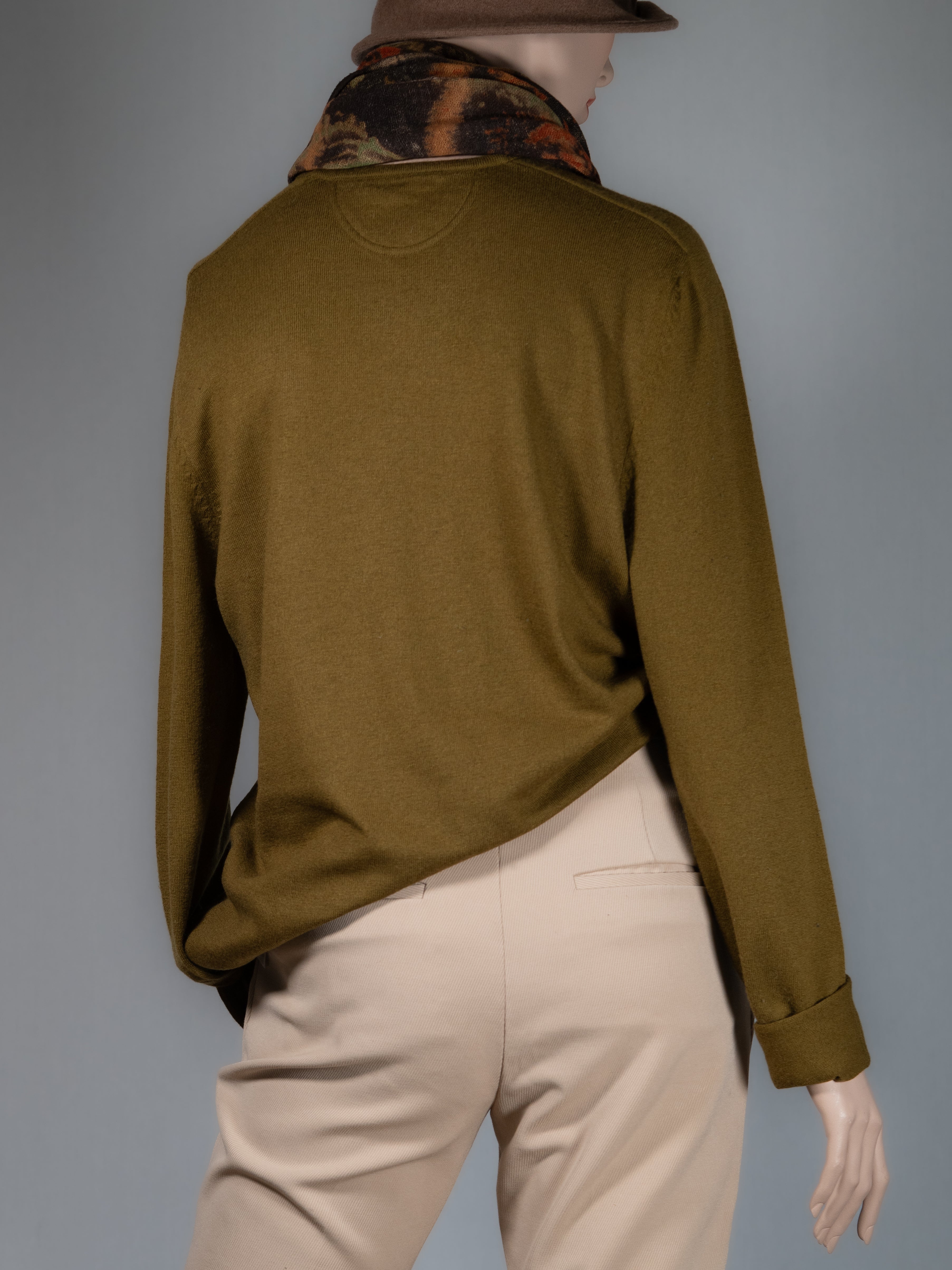 MARC O’POLO Pullover aus Schurwolle in Oliv
