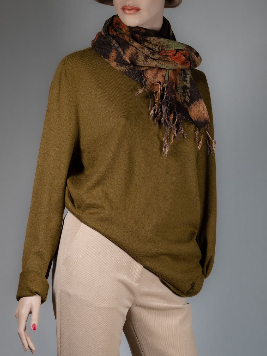 MARC O’POLO Pullover aus Schurwolle in Oliv
