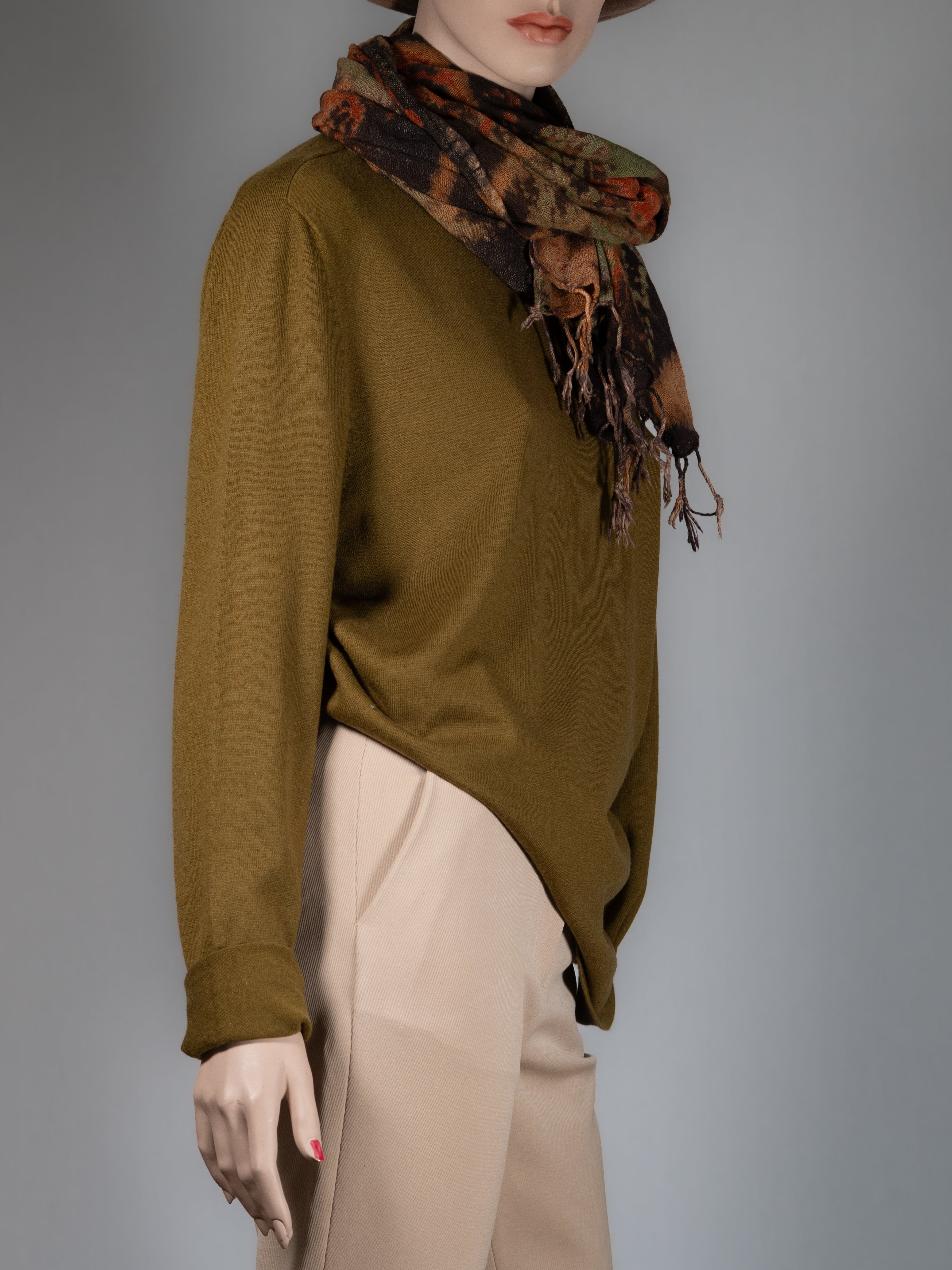 MARC O’POLO Pullover aus Schurwolle in Oliv