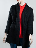 Schwarze Strickjacke mit Bouclé-Struktur – One Size