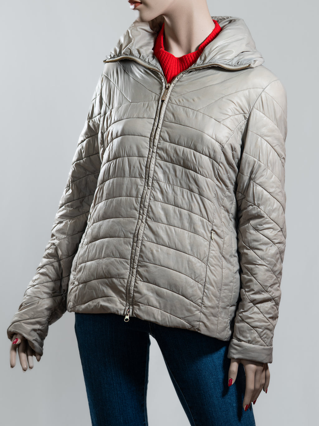 Armani Jeans Steppjacke – Beige / Taupe – Größe 42