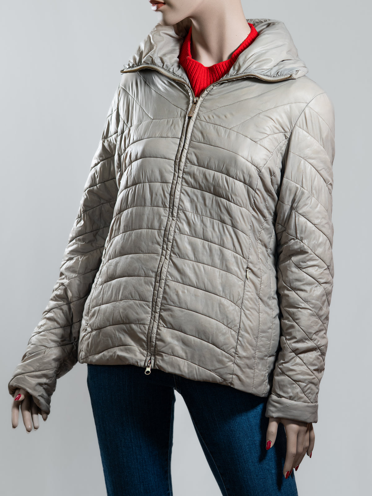 Armani Jeans Steppjacke – Beige / Taupe – Größe 42
