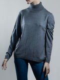 Rollkragenpullover aus Kaschmir & Seide – Grau