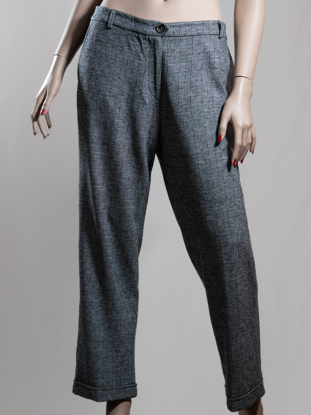Tonali – Elegante Karohose mit Glencheck-Muster – Italienische Größe 44