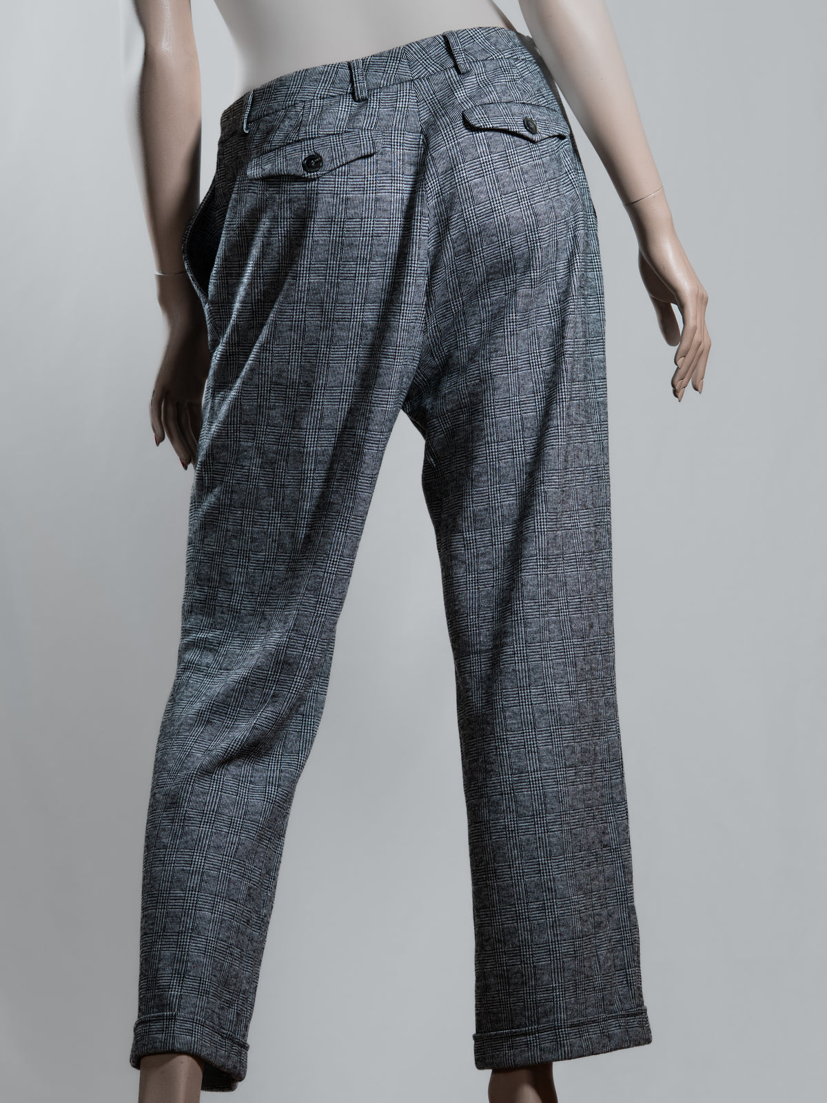 Tonali – Elegante Karohose mit Glencheck-Muster – Italienische Größe 44