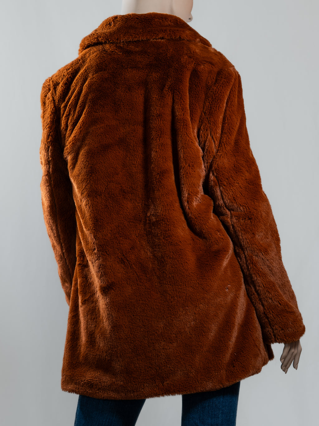Gipsy Kunstfelljacke – Rostbraun – Größe S – NEU