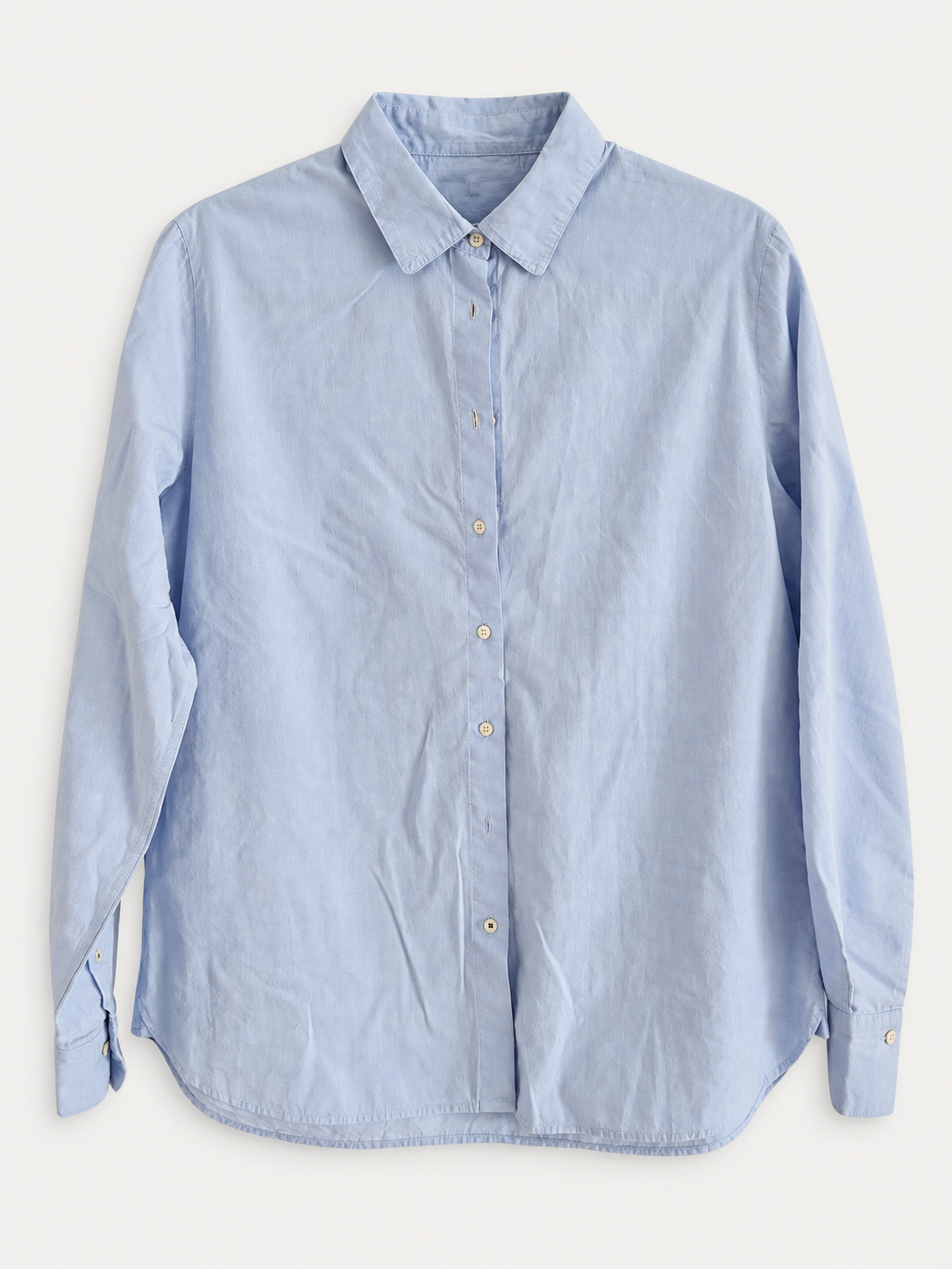 Tommy Hilfiger Bluse – Hellblau, fein gemustert – Gr. 8