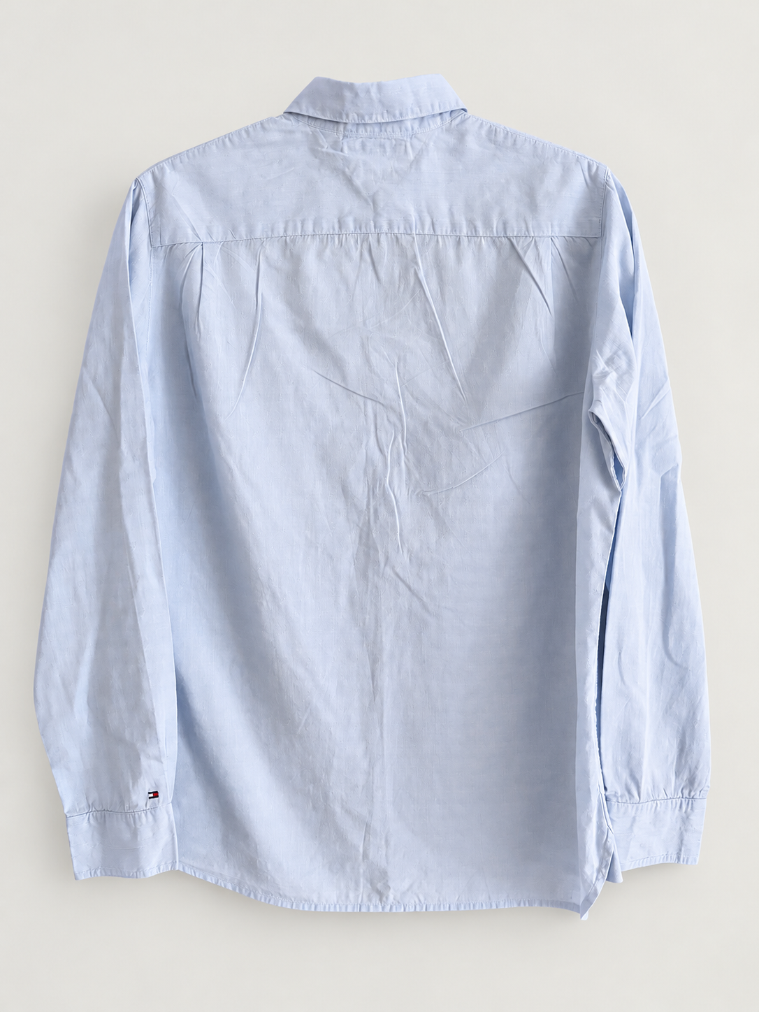 Tommy Hilfiger Bluse – Hellblau, fein gemustert – Gr. 8