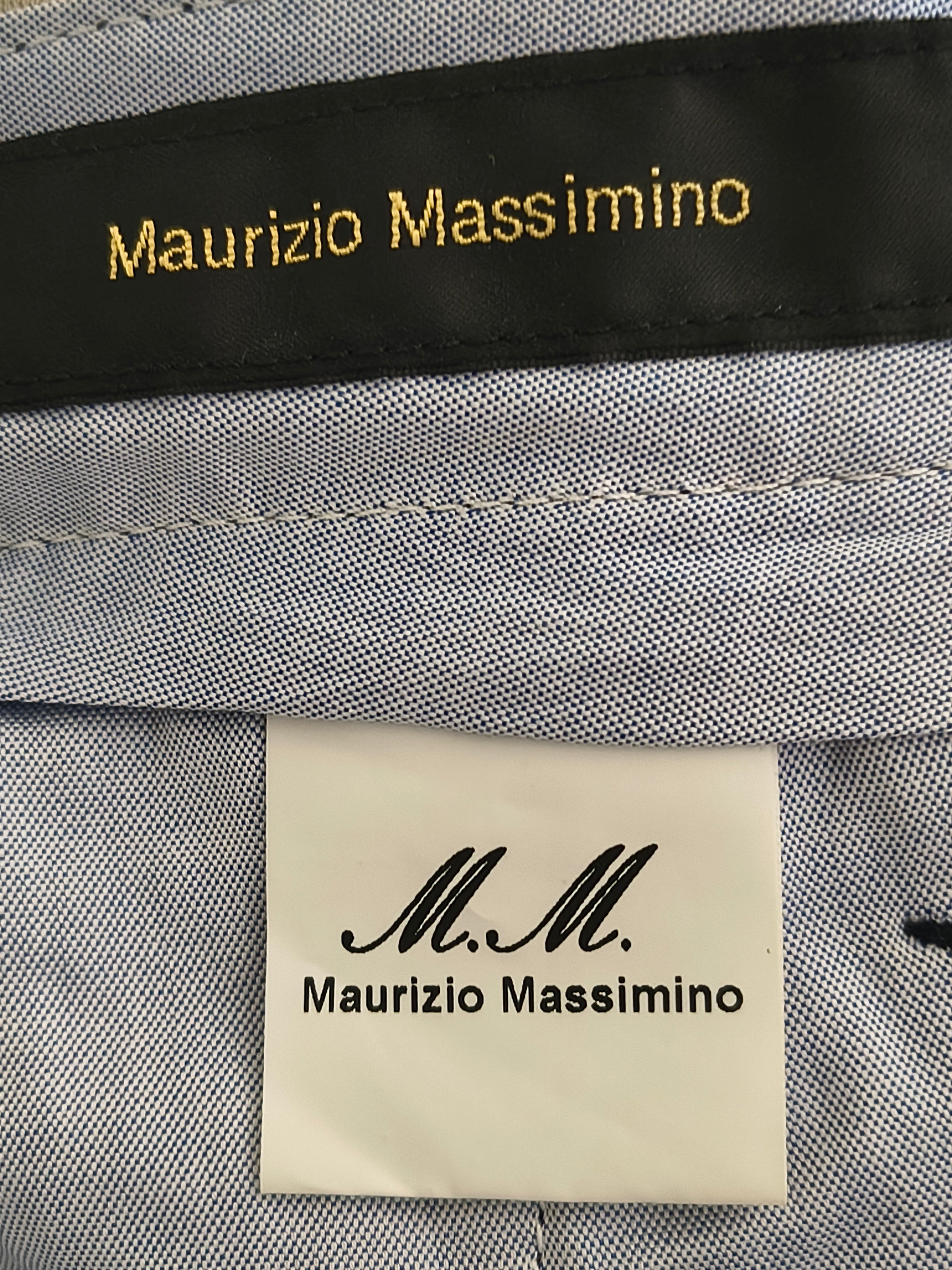 Maurizio Massimino Hose – IT 42 – Blau gestreift