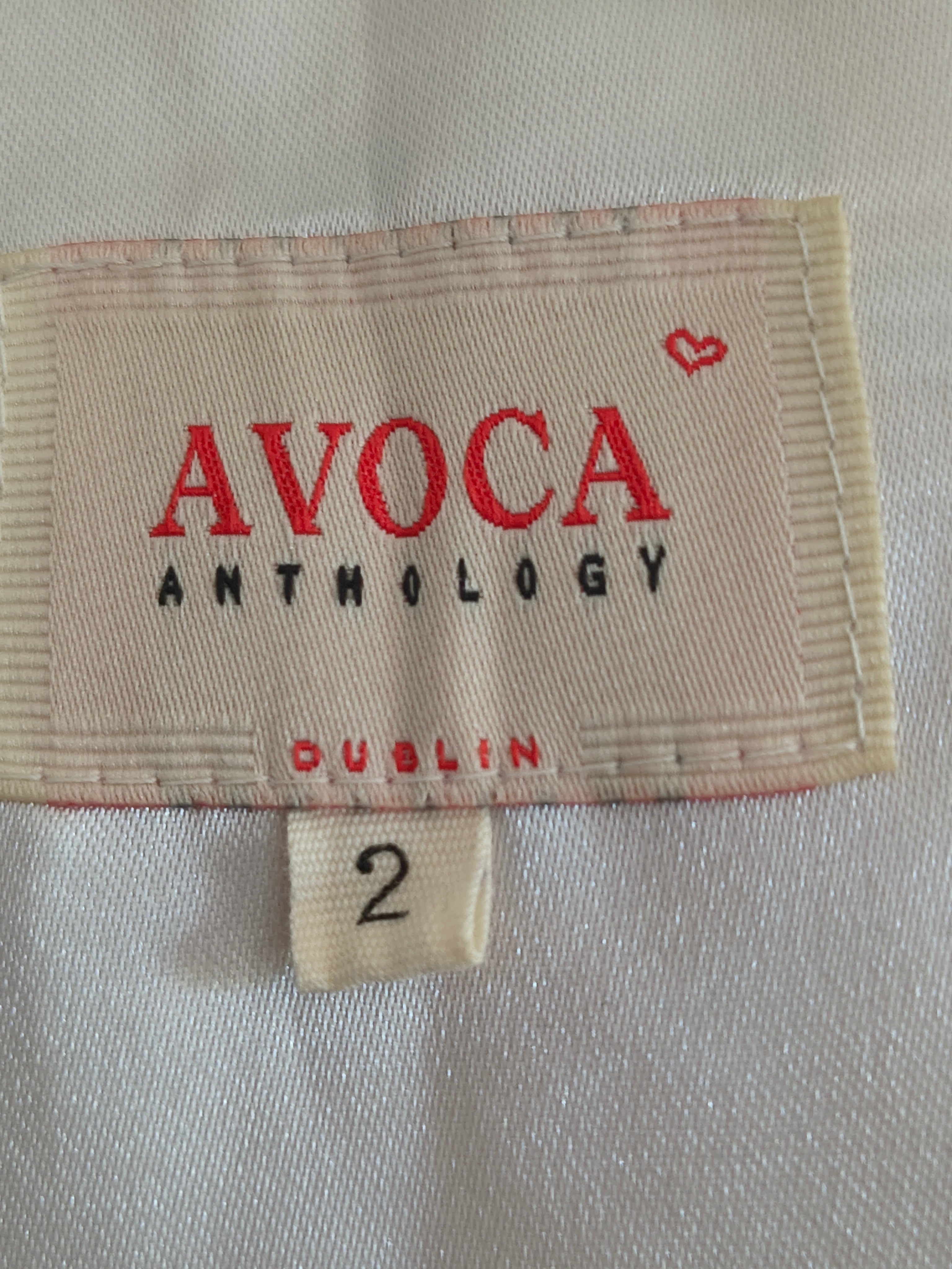 Avoca Kleid – Größe 2 (UK) – Rosé/Schwarz