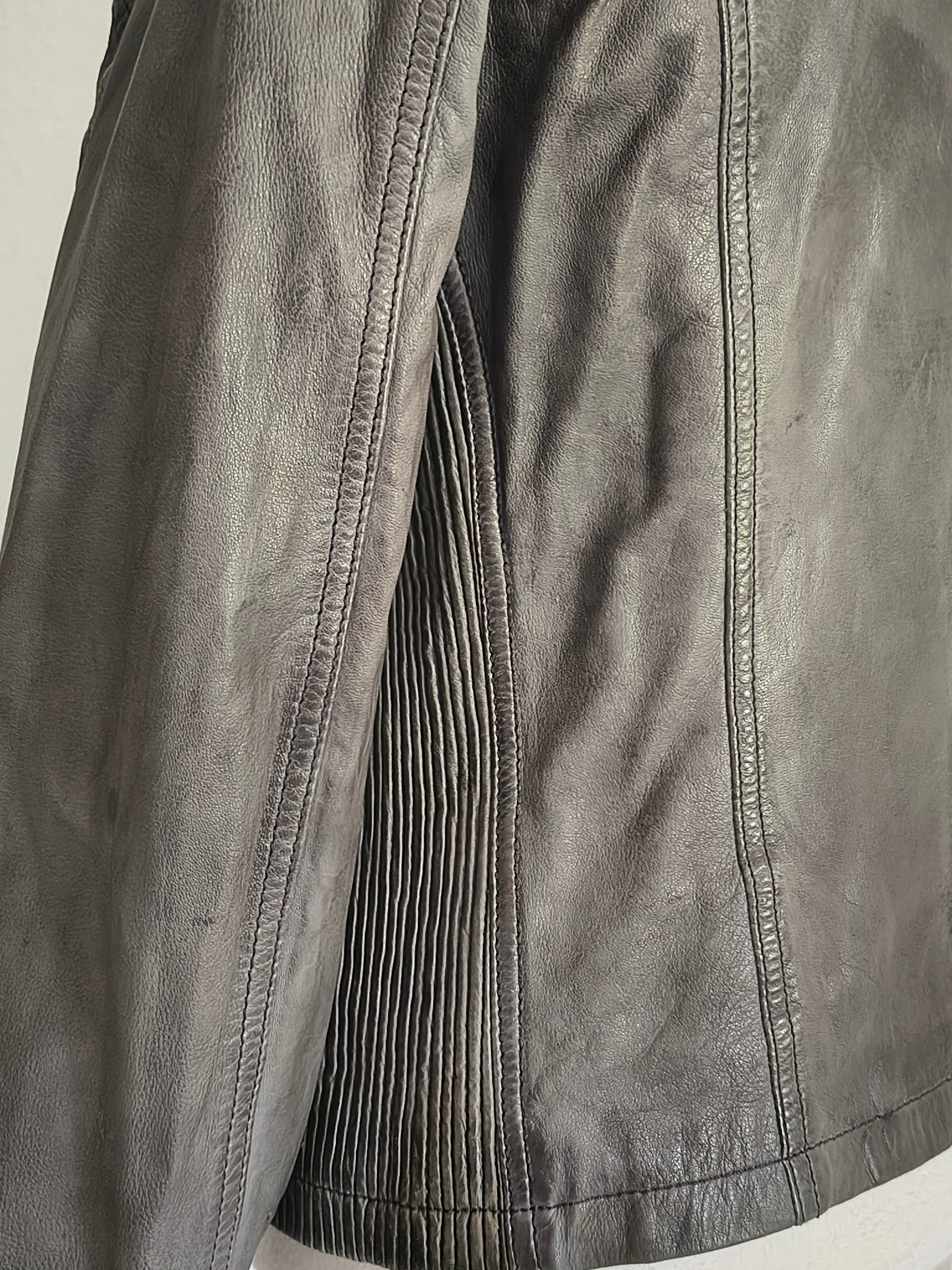 Gipsy Lederjacke – Größe M – Dunkelgrau