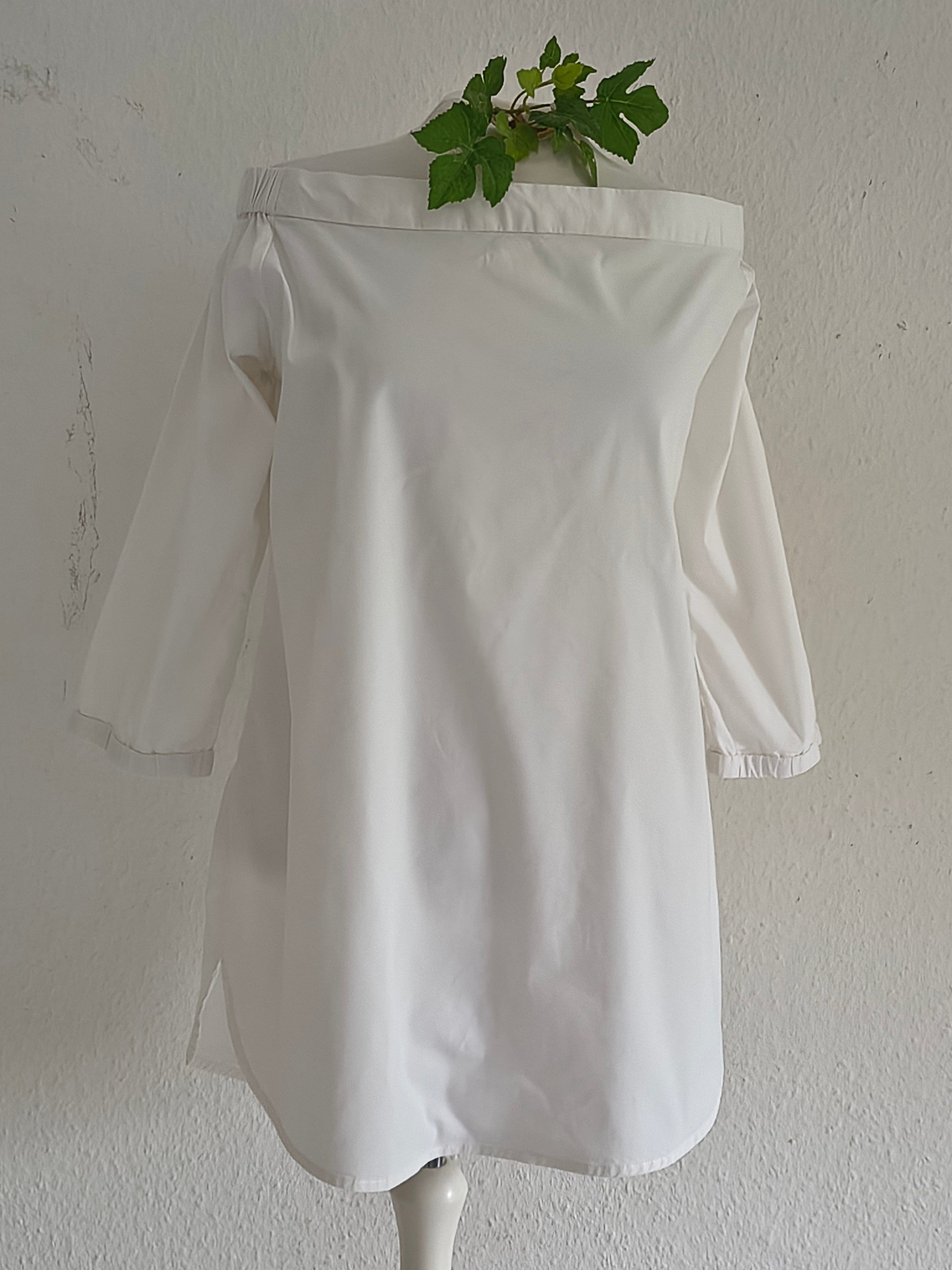 Steffen Schraut Bluse – Größe L – Weiß (Off-Shoulder)