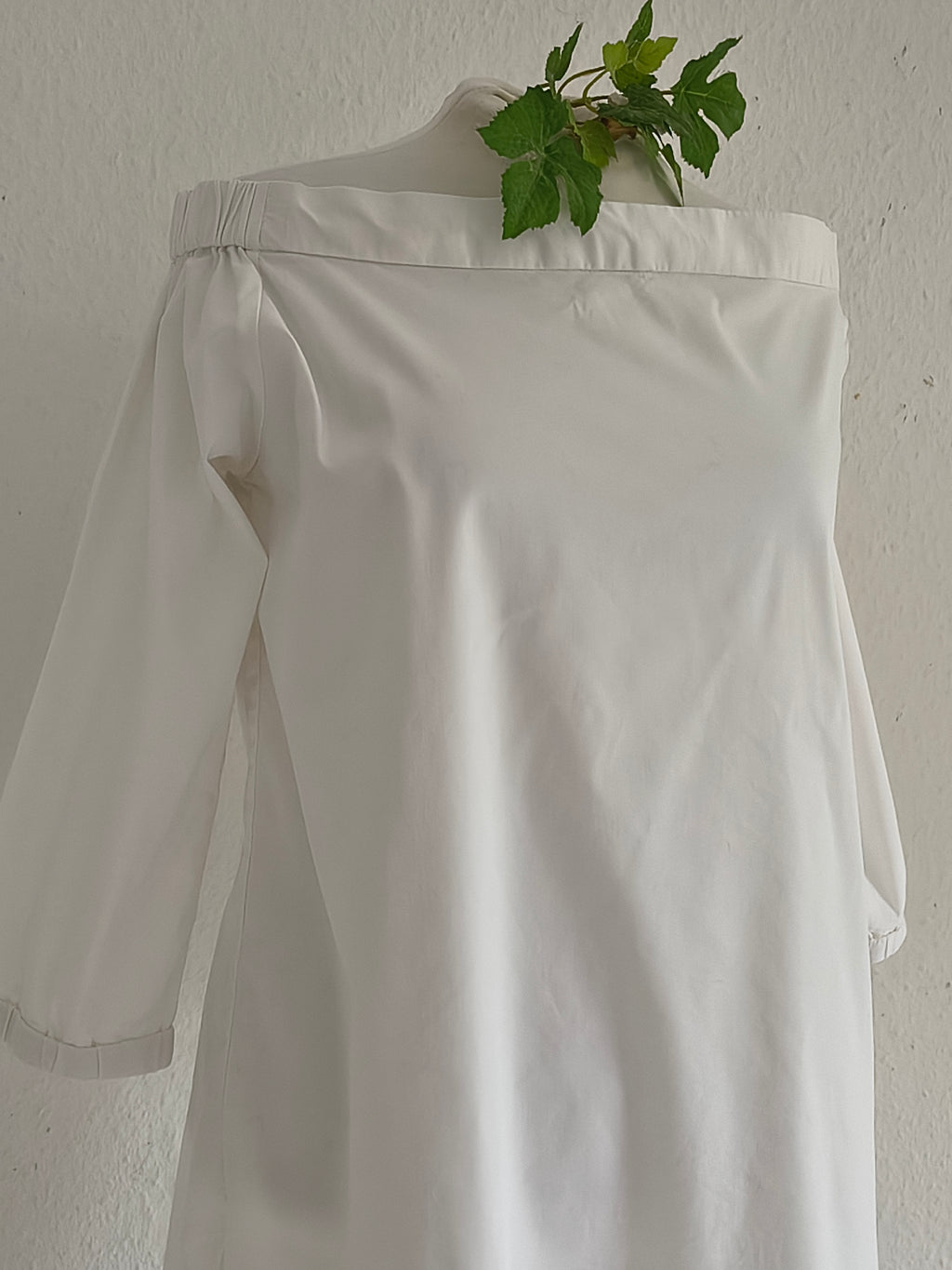 Steffen Schraut Bluse – Größe L – Weiß (Off-Shoulder)