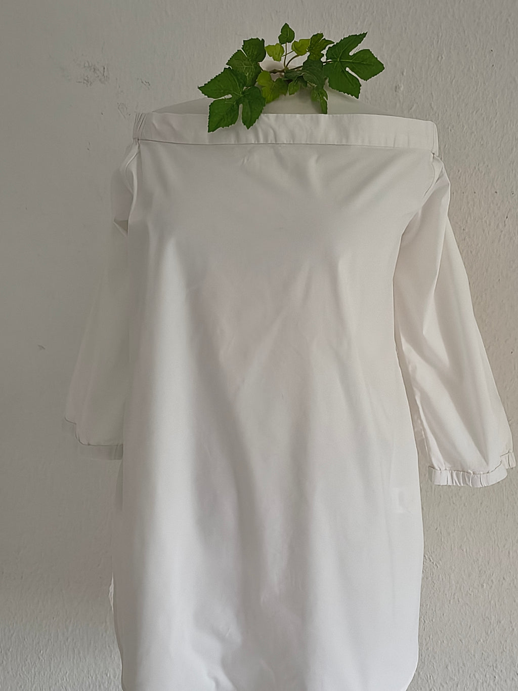 Steffen Schraut Bluse – Größe L – Weiß (Off-Shoulder)