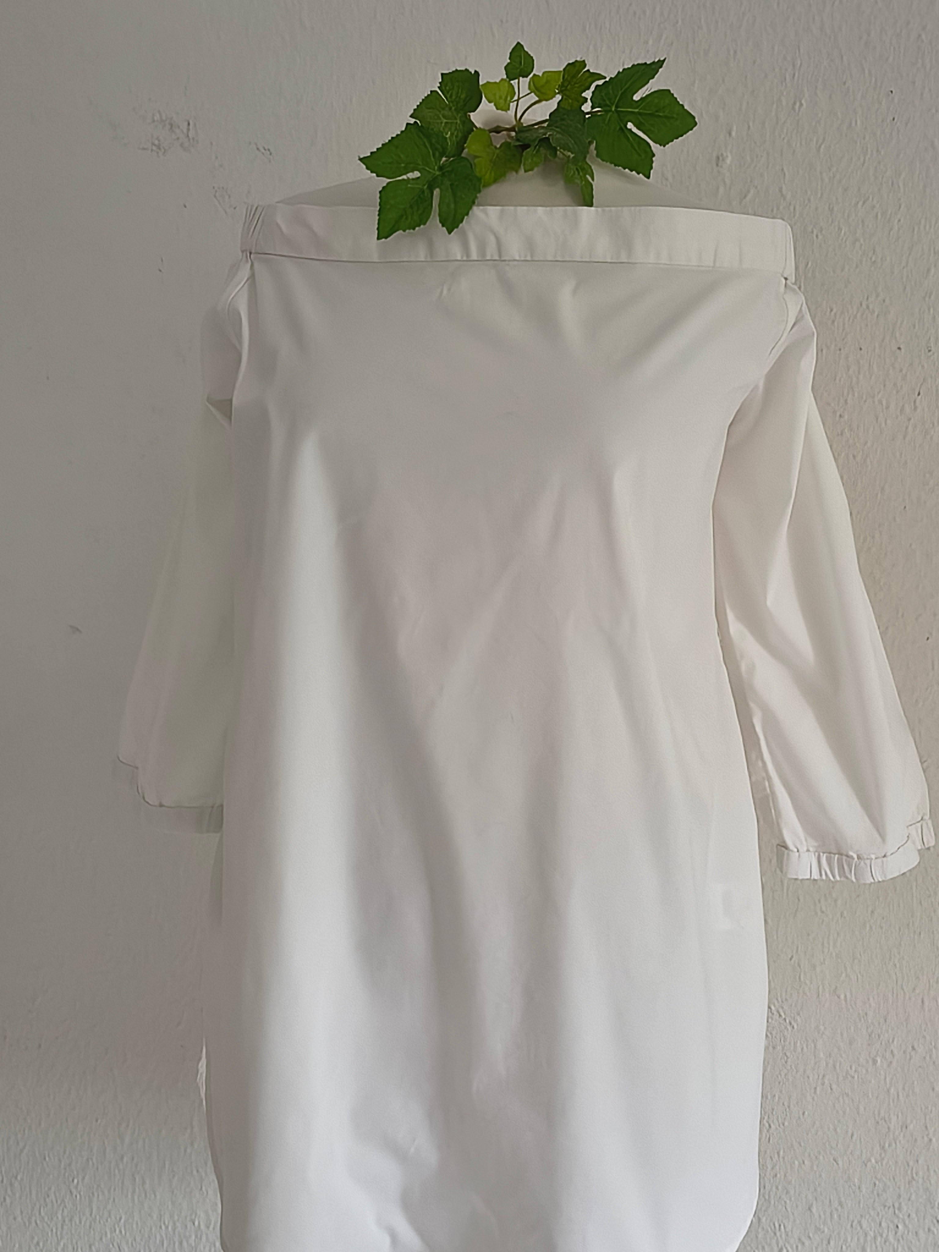 Steffen Schraut Bluse – Größe L – Weiß (Off-Shoulder)