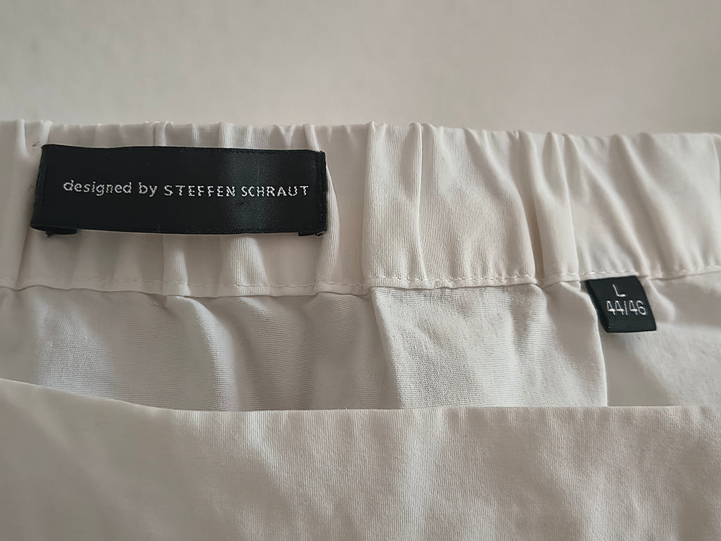 Steffen Schraut Bluse – Größe L – Weiß (Off-Shoulder)
