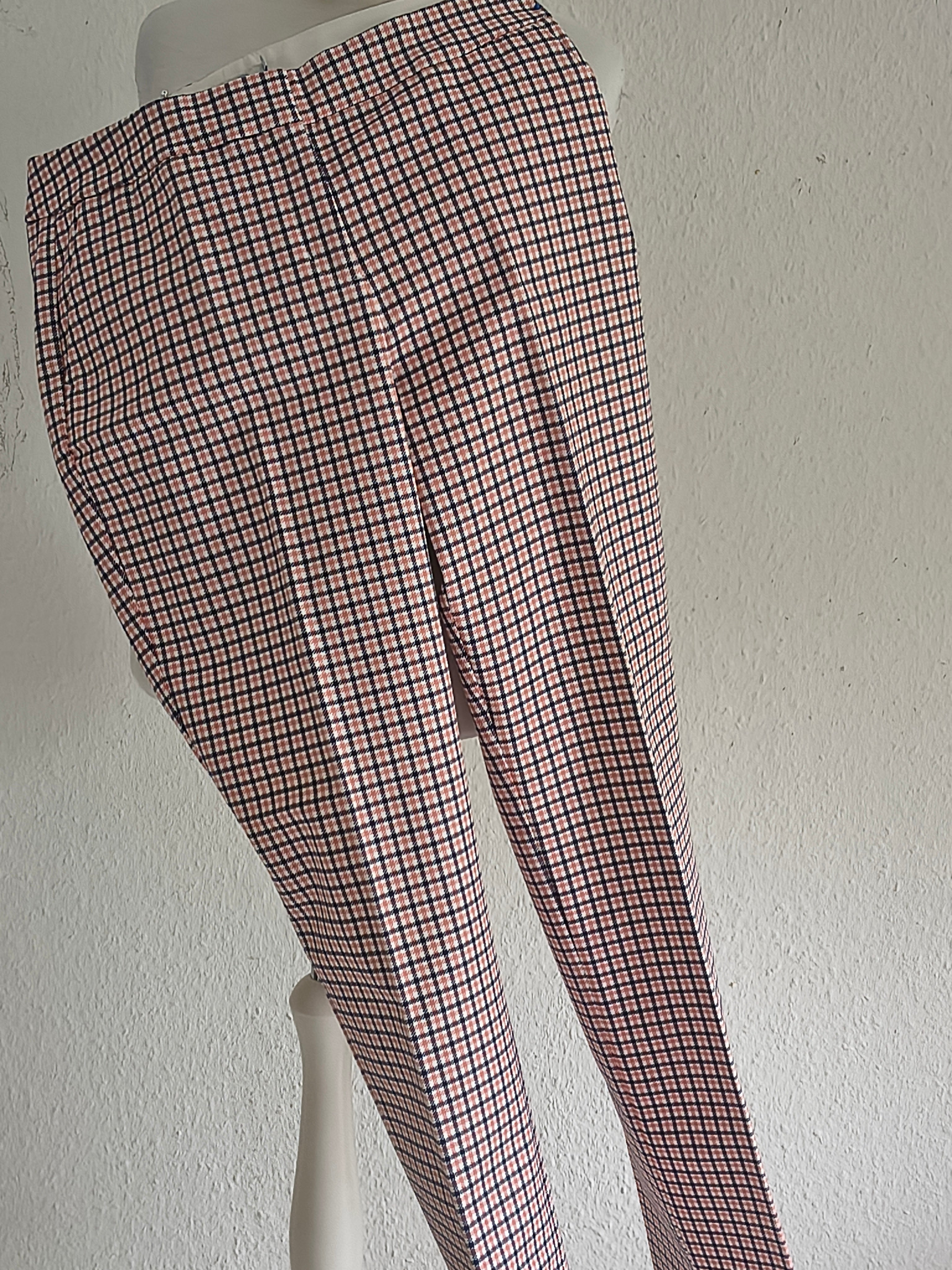 Boden Hose – Größe 38 (L) – Rosa/Blau Hahnentritt