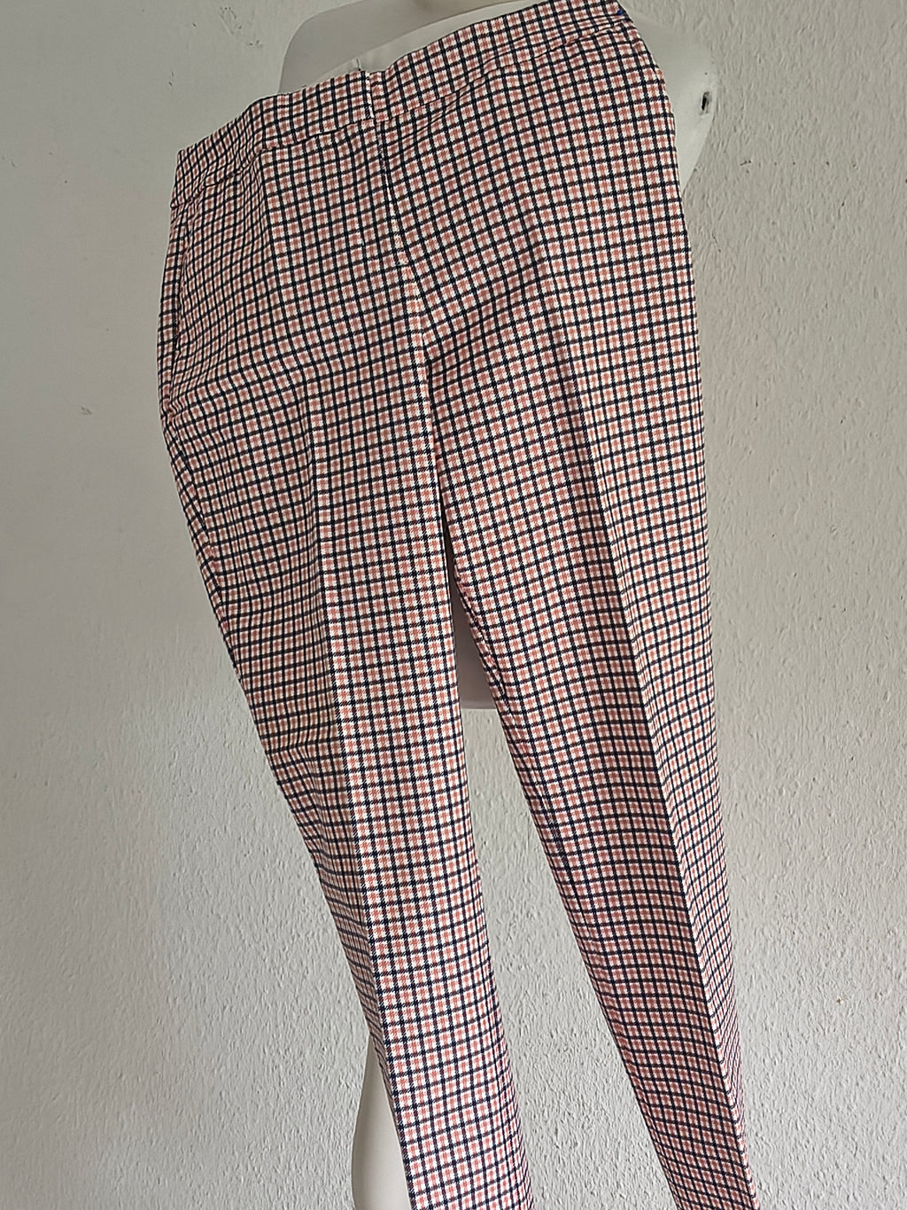 Boden Hose – Größe 38 (L) – Rosa/Blau Hahnentritt