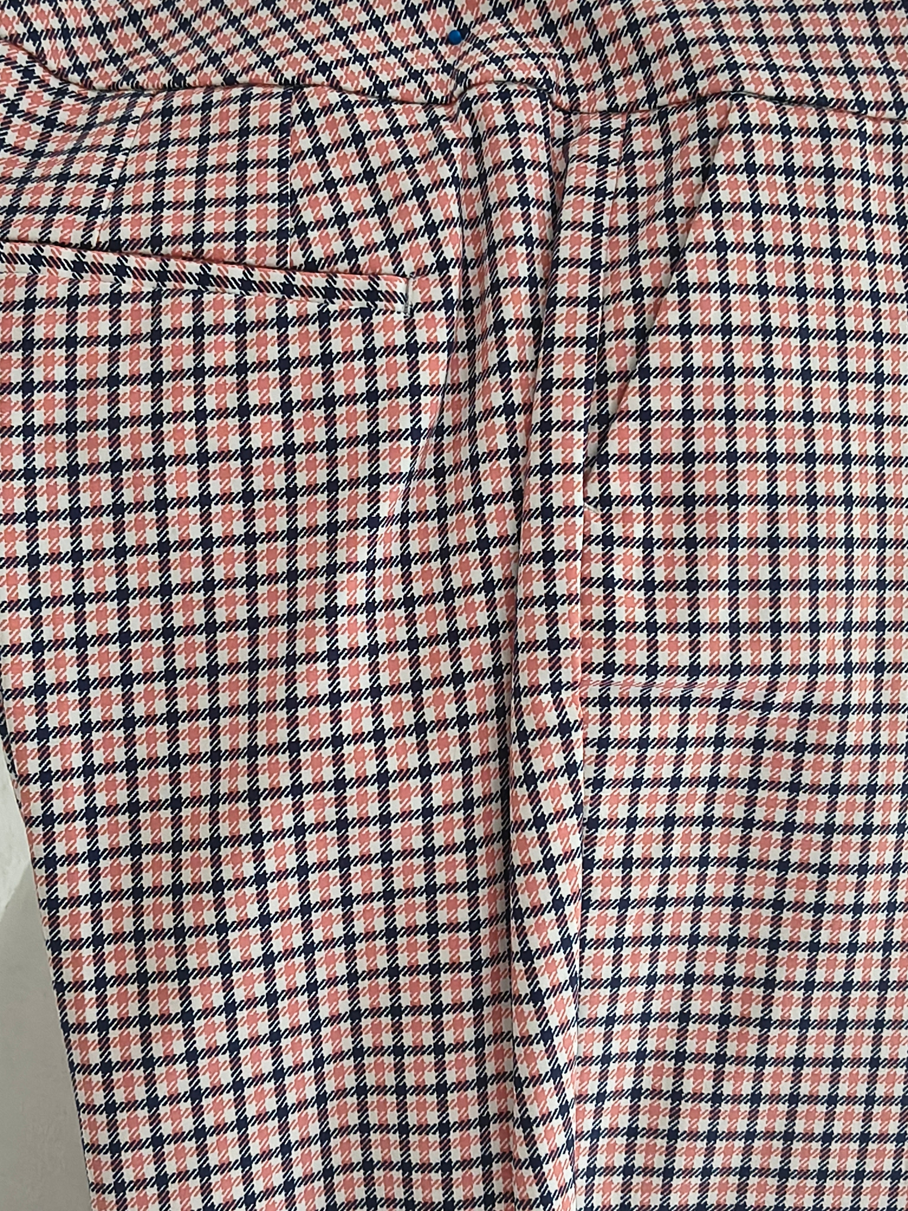 Boden Hose – Größe 38 (L) – Rosa/Blau Hahnentritt