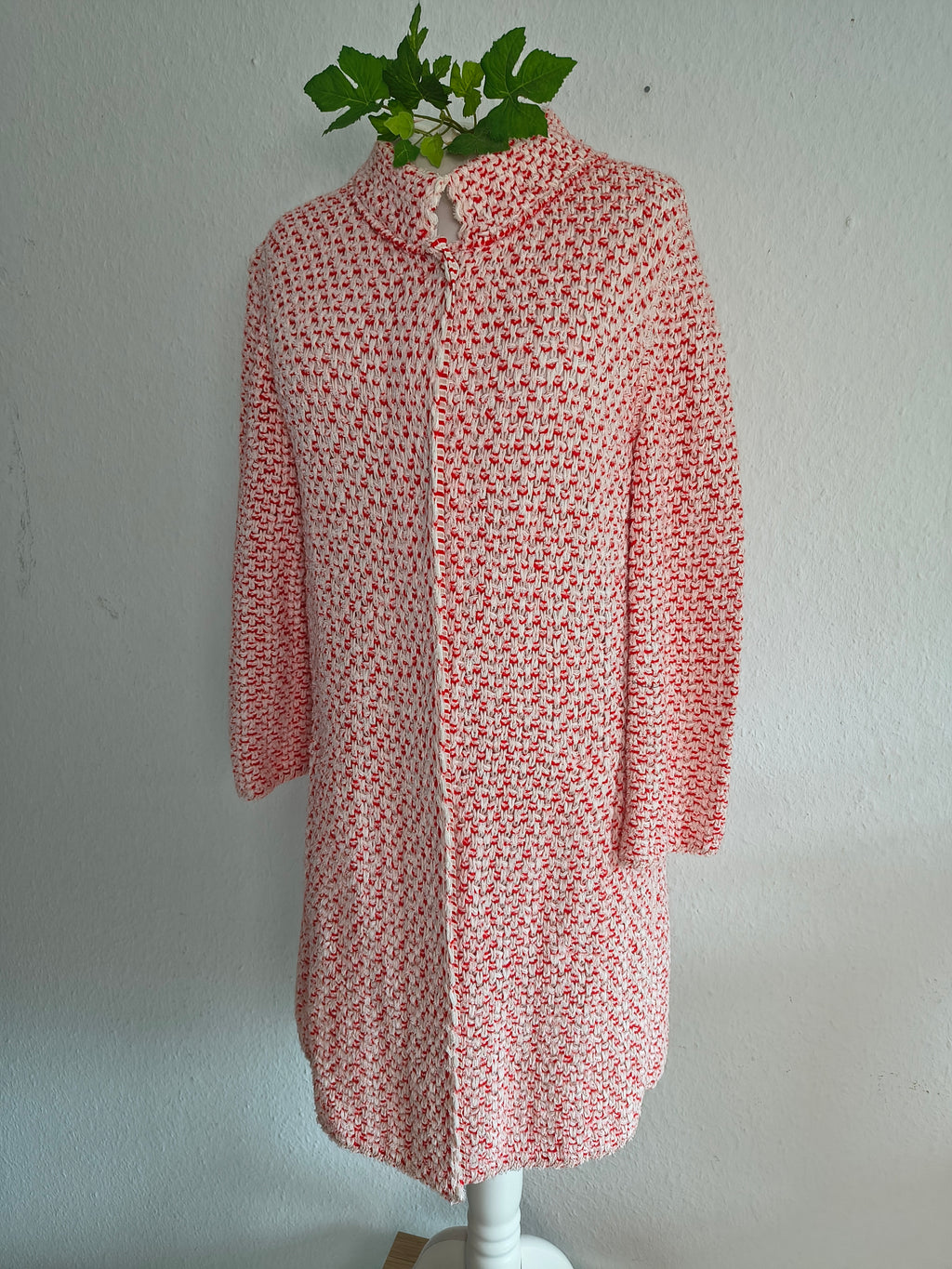 Marc Cain Mantel in Rot-Weiß – Größe N2