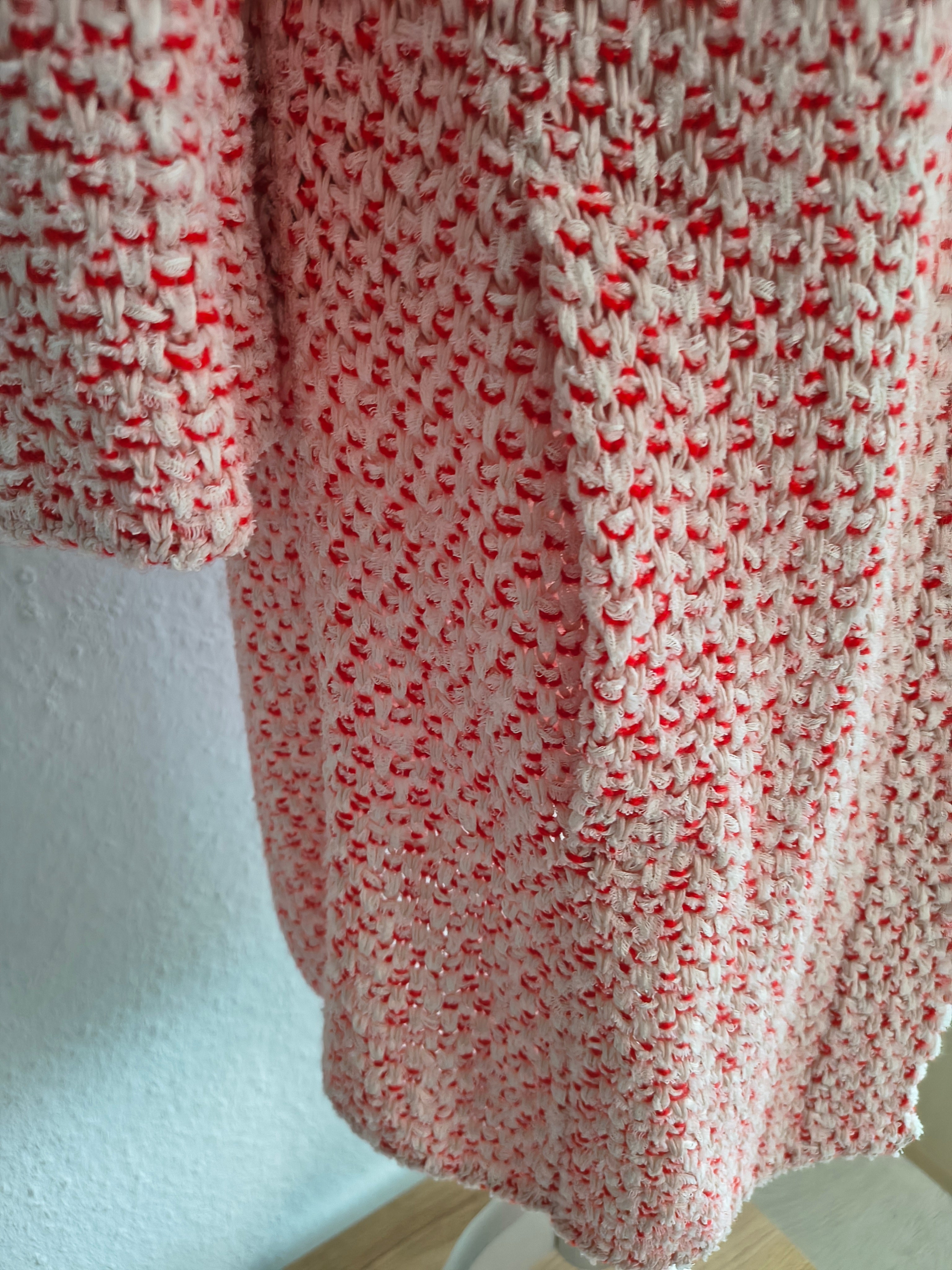 Marc Cain Mantel in Rot-Weiß – Größe N2
