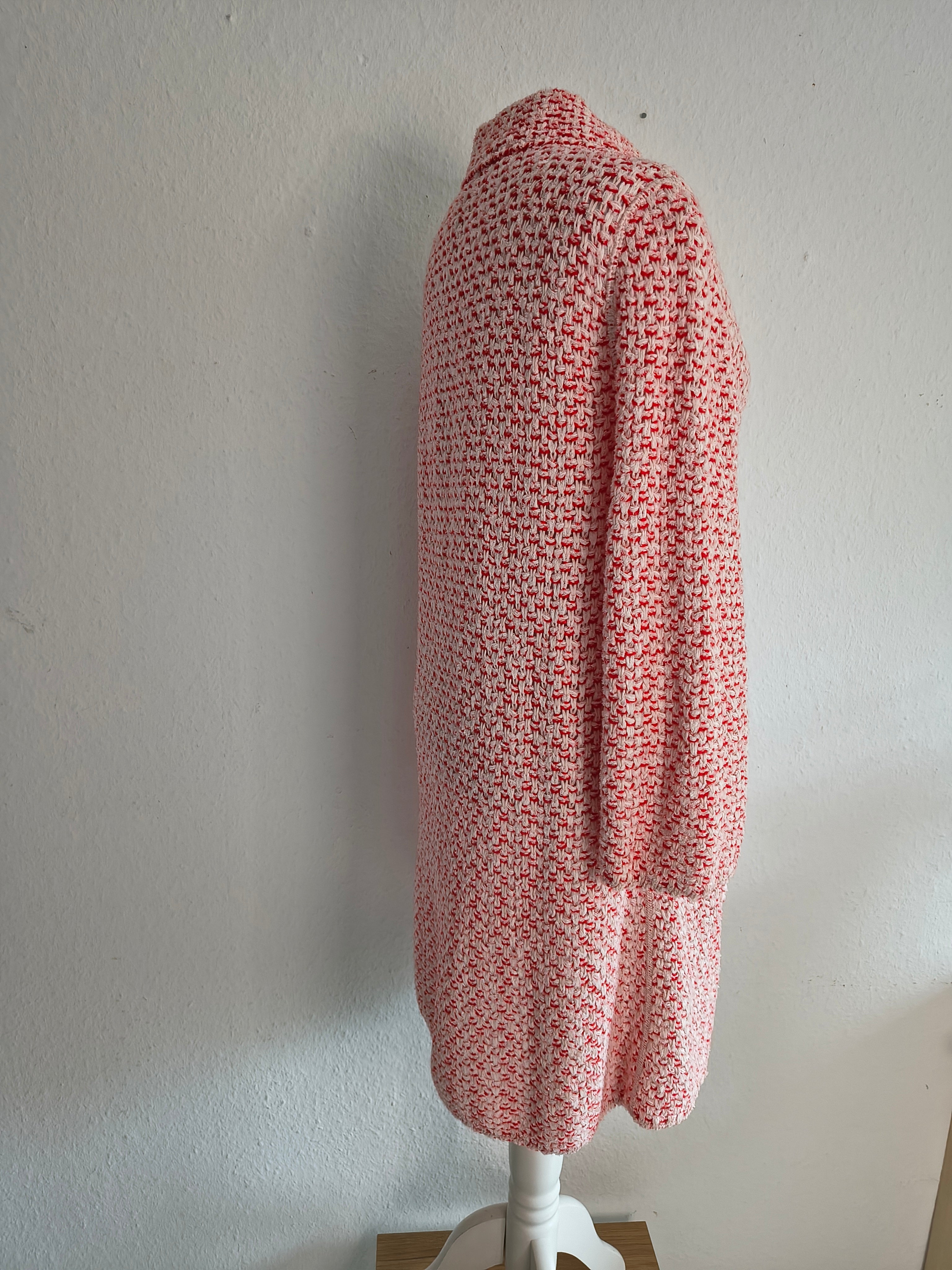Marc Cain Mantel in Rot-Weiß – Größe N2