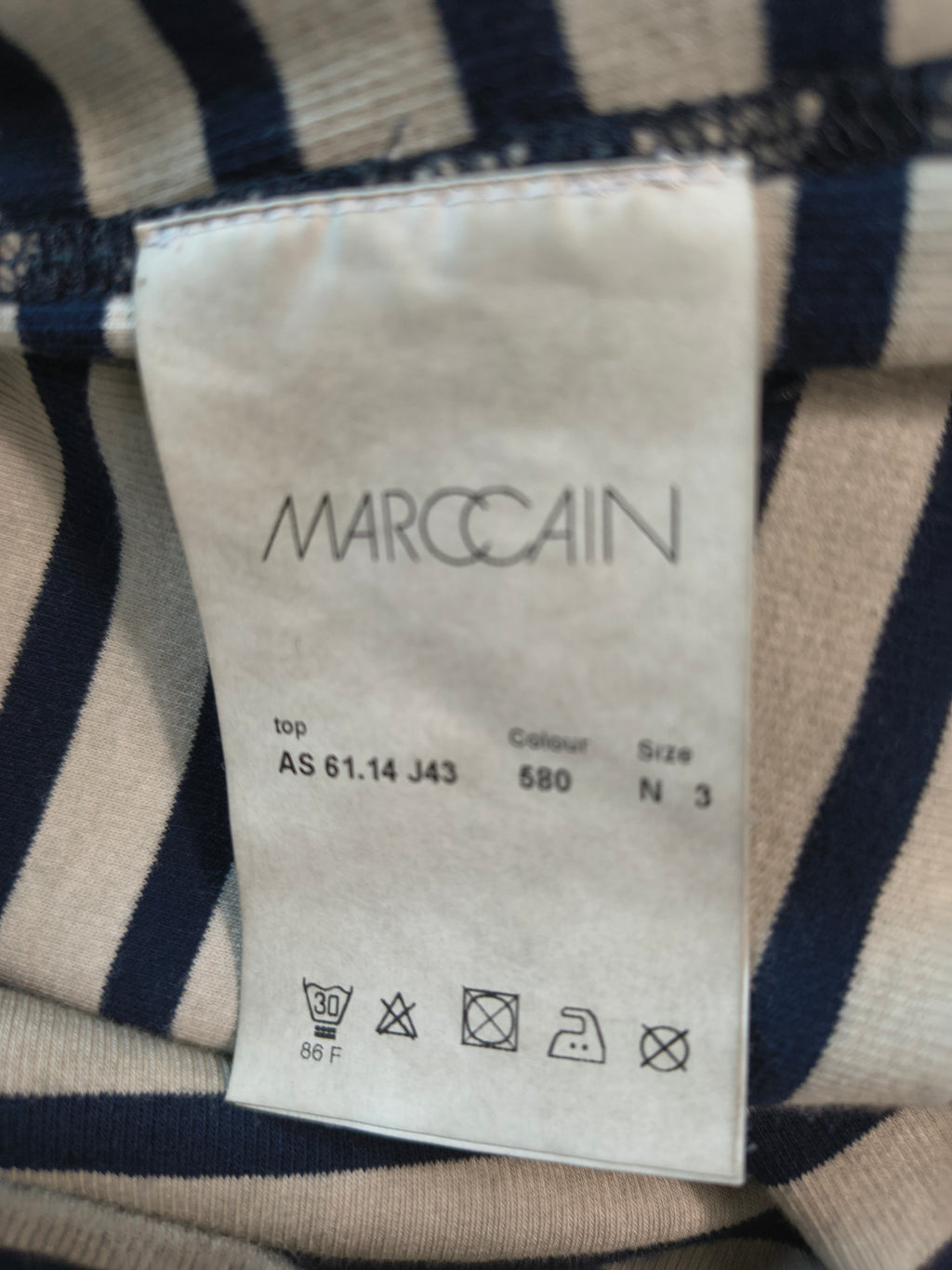 Marc Cain ärmelloses Top mit Streifen – Größe N3