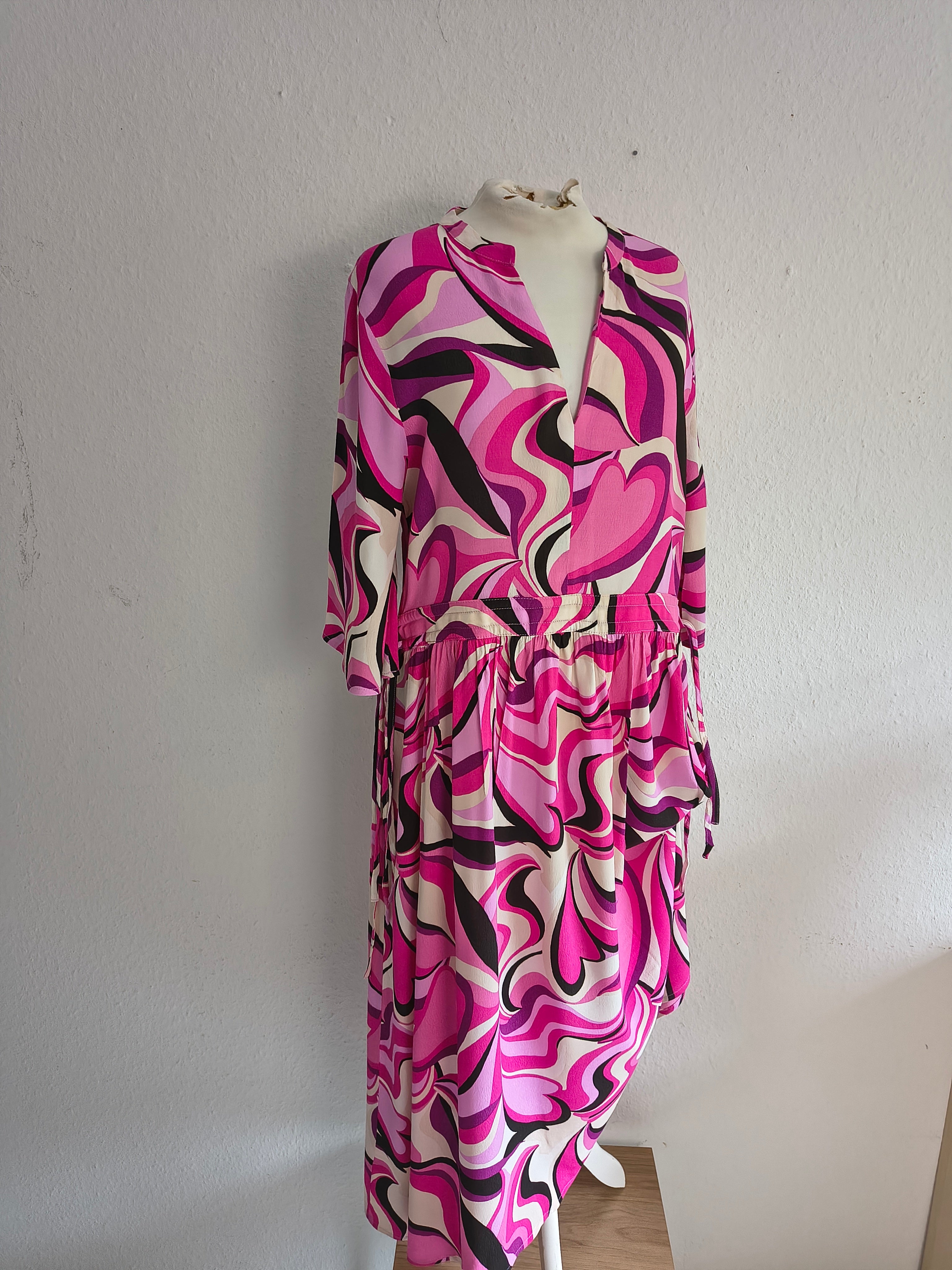 Lieblingsstück Kleid in Lila, Pink & Beige – Größe 40
