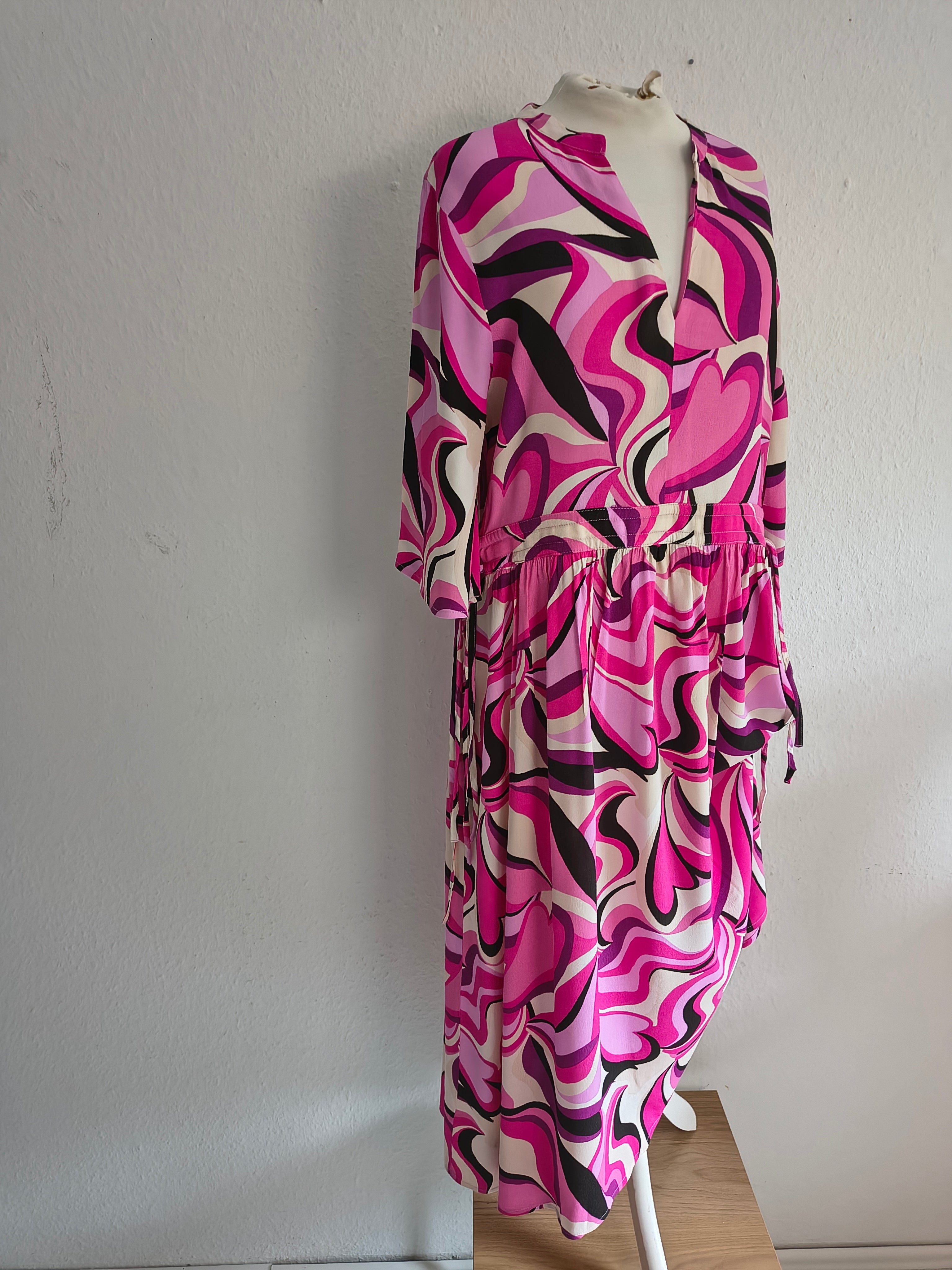 Lieblingsstück Kleid in Lila, Pink & Beige – Größe 40