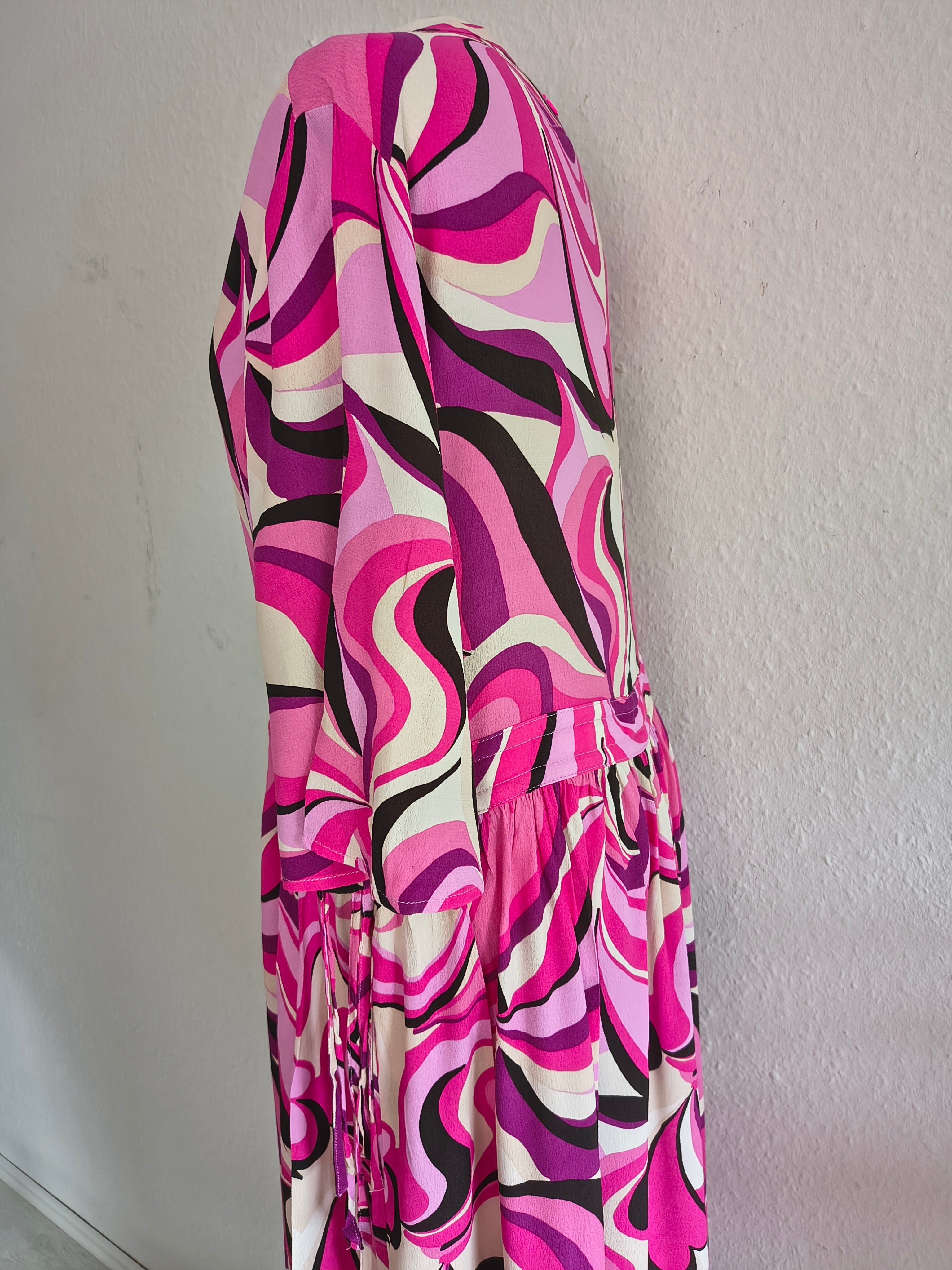 Lieblingsstück Kleid in Lila, Pink & Beige – Größe 40