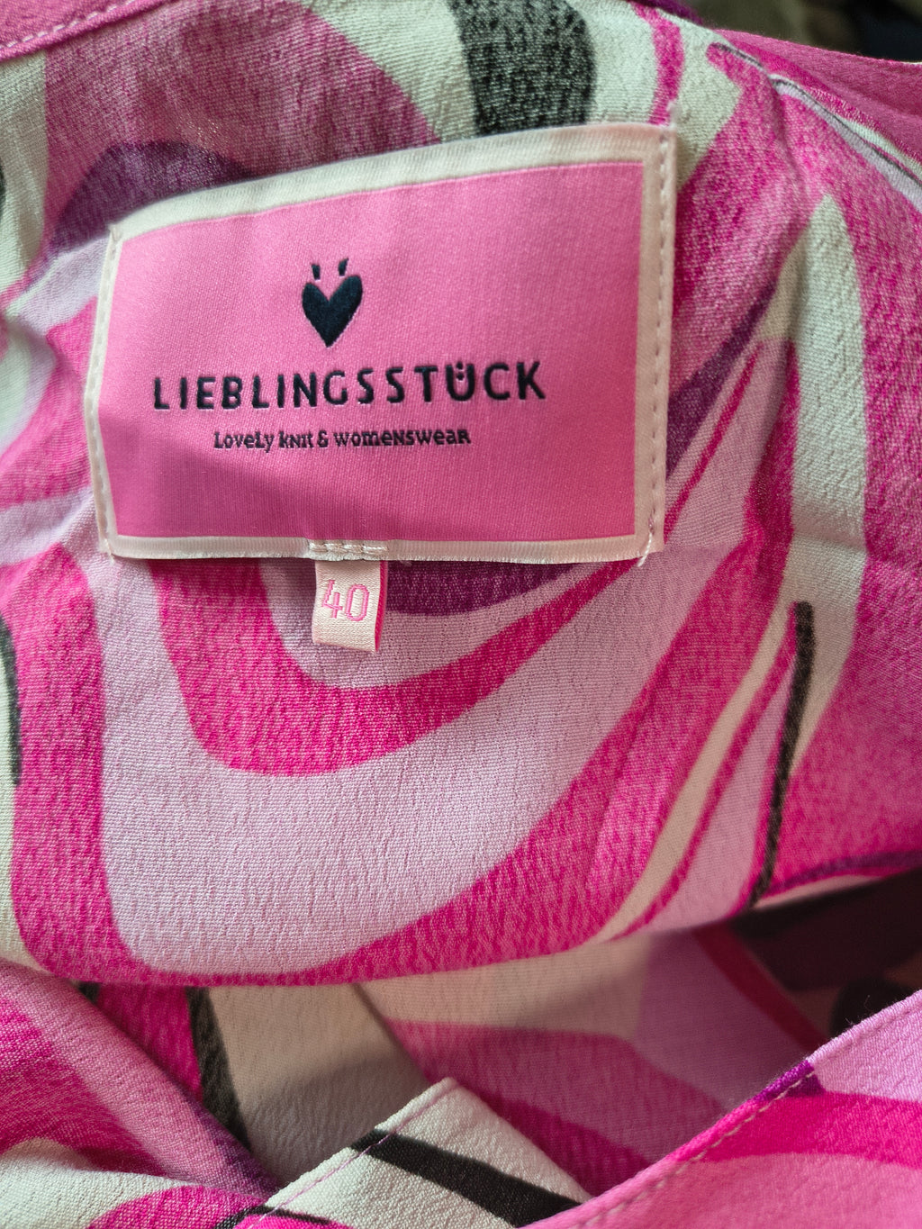 Lieblingsstück Kleid in Lila, Pink & Beige – Größe 40