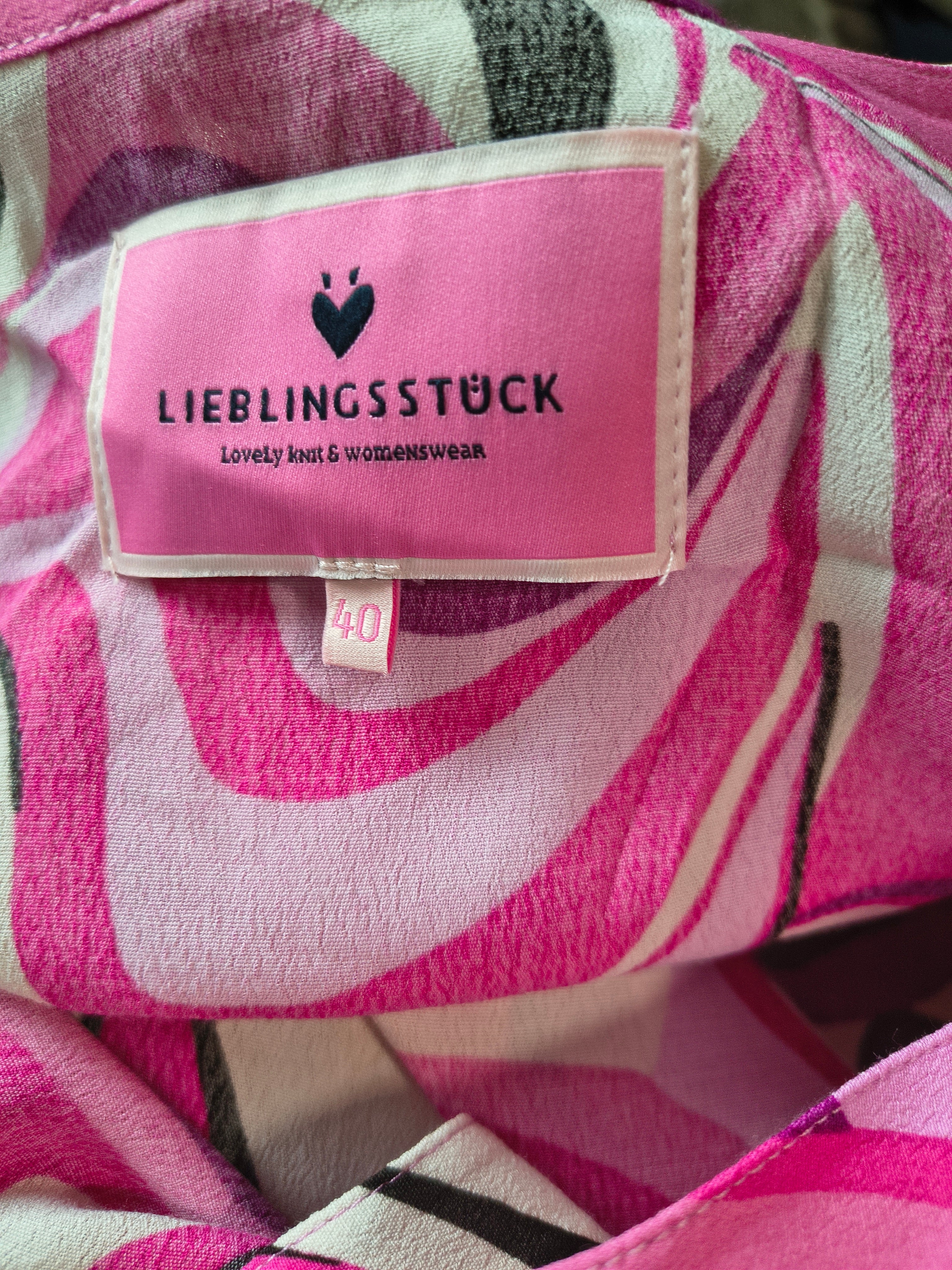 Lieblingsstück Kleid in Lila, Pink & Beige – Größe 40