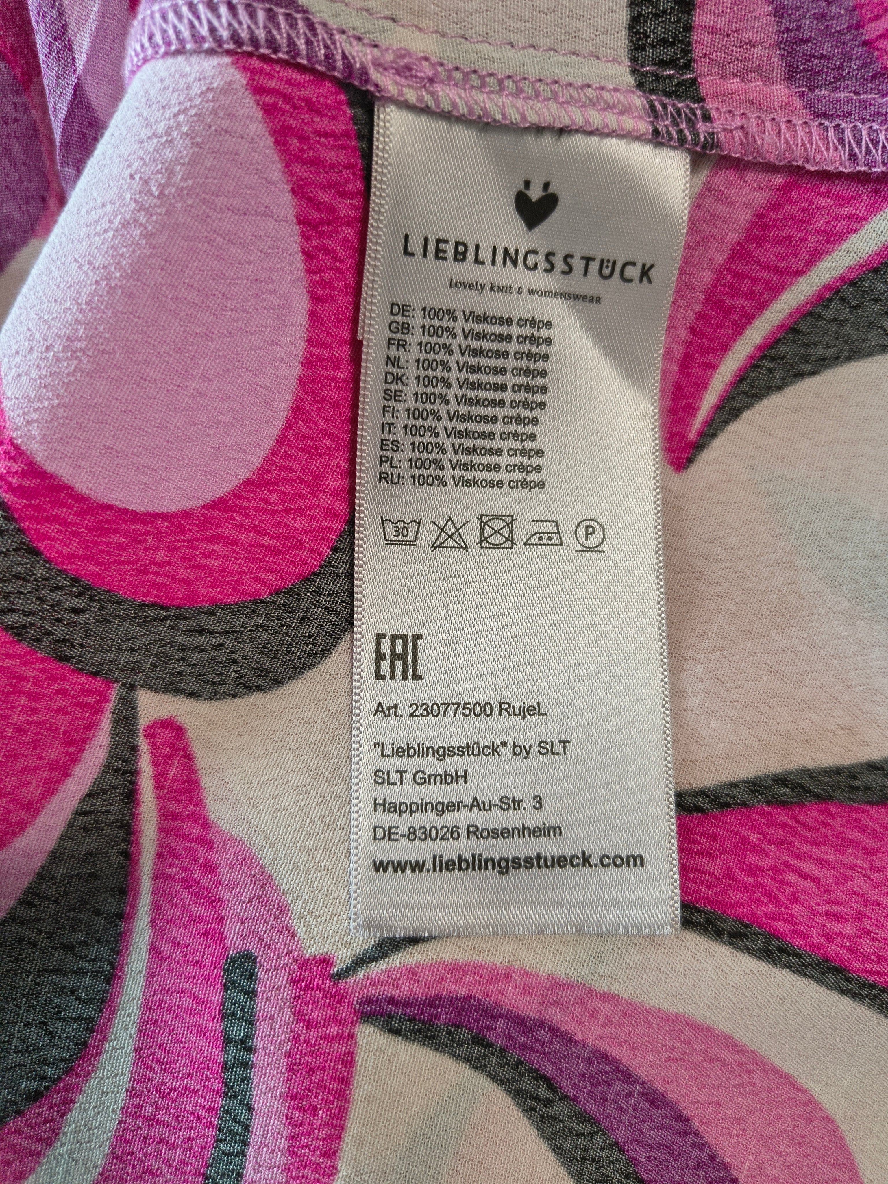 Lieblingsstück Kleid in Lila, Pink & Beige – Größe 40