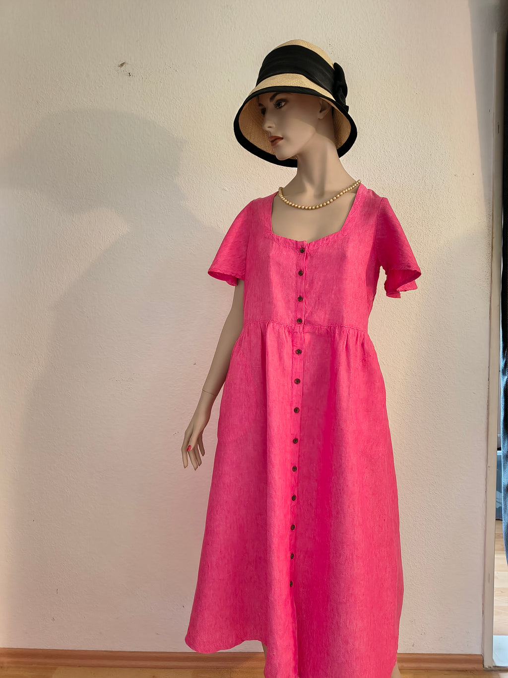Lands' End Leinenkleid – Größe M
