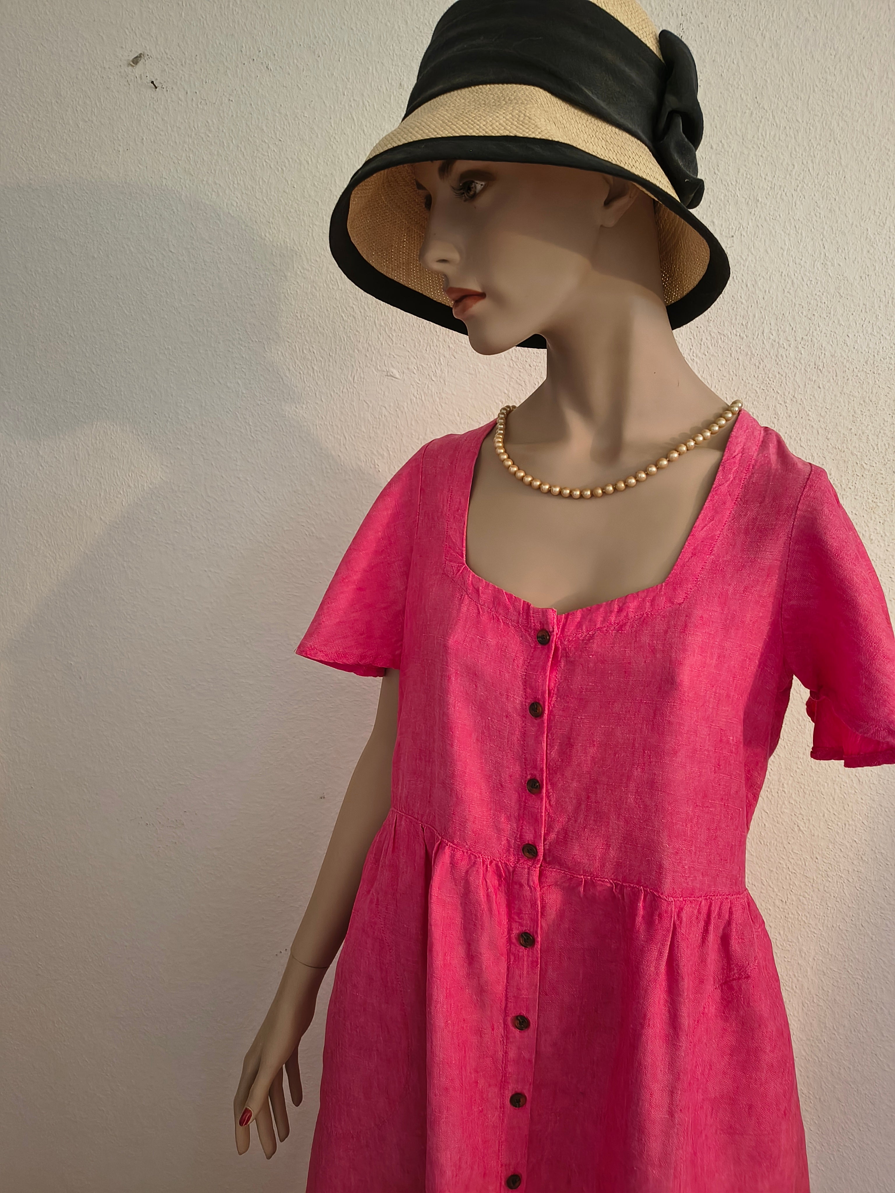 Lands' End Leinenkleid – Größe M