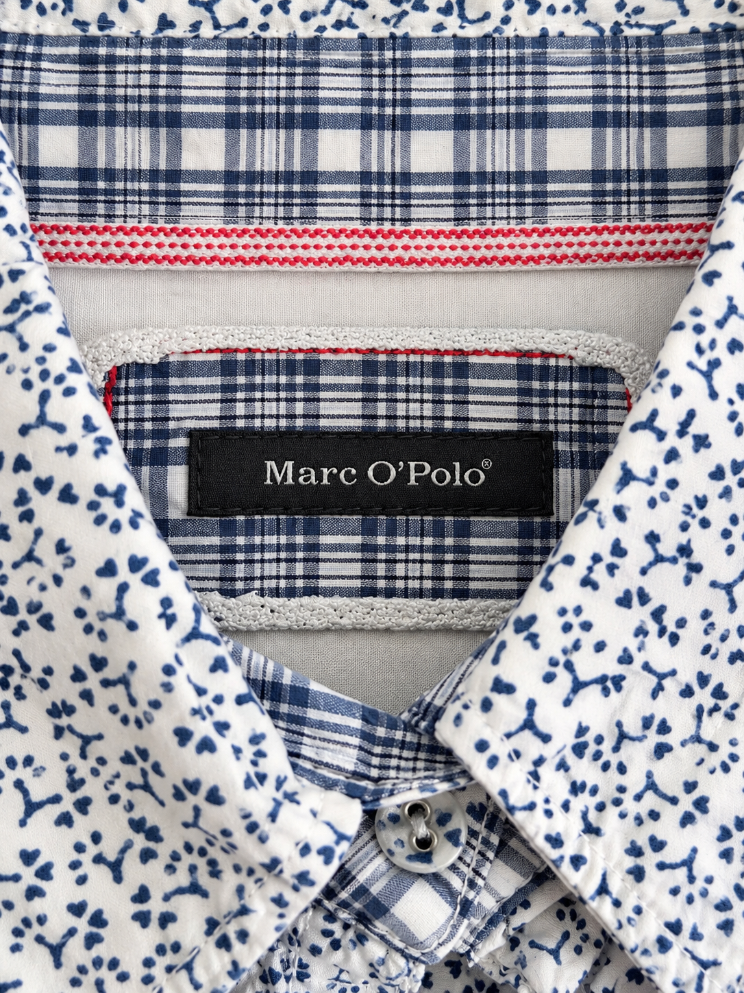 Marc O’Polo Bluse mit Muster und Rüschen – Gr. 38