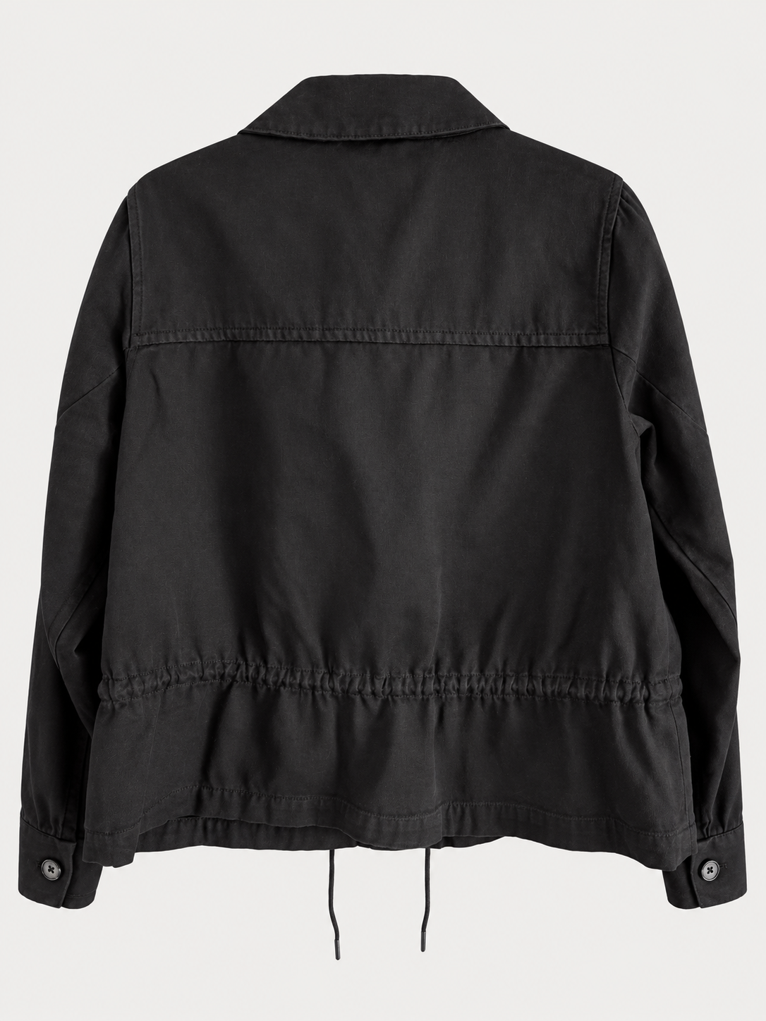 OPUS – Schwarze Jacke mit Taillenzug – Größe 40